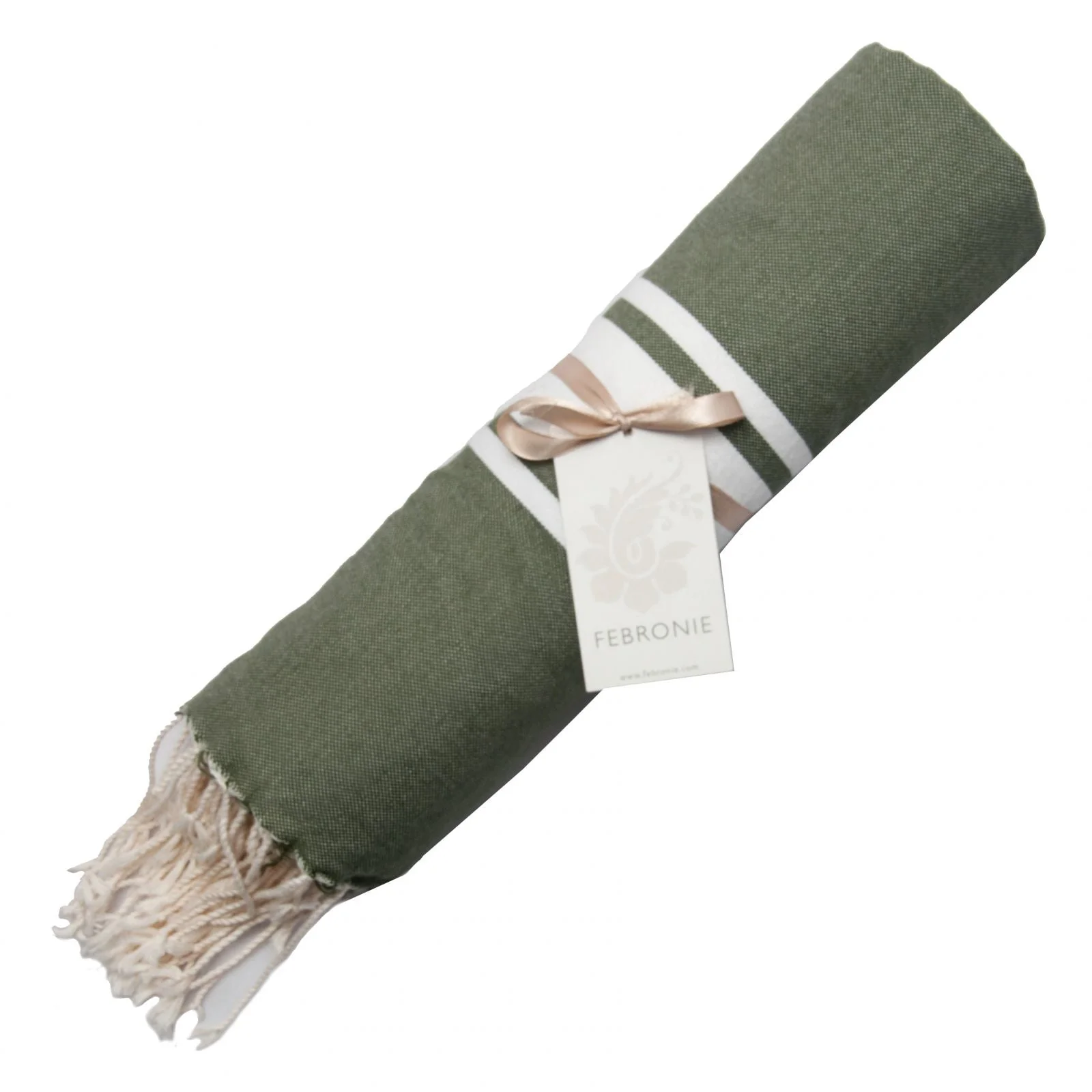 Fouta - Coton - Vert Kaki - St Tropez - Image 3