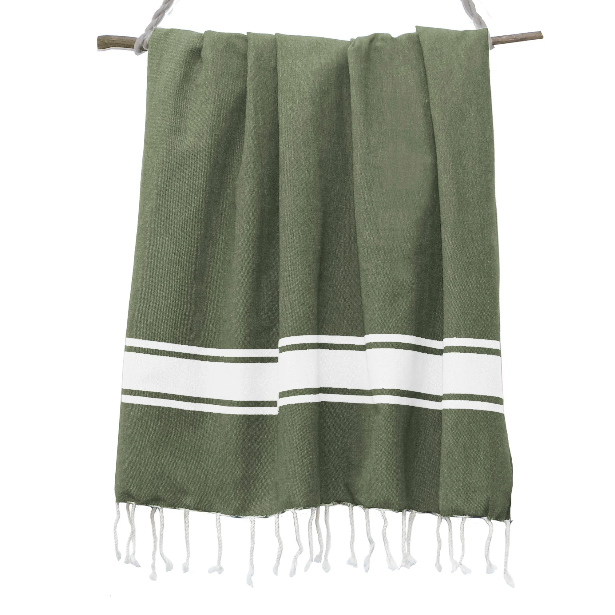 Fouta - Coton - Vert Kaki - St Tropez - Image 5