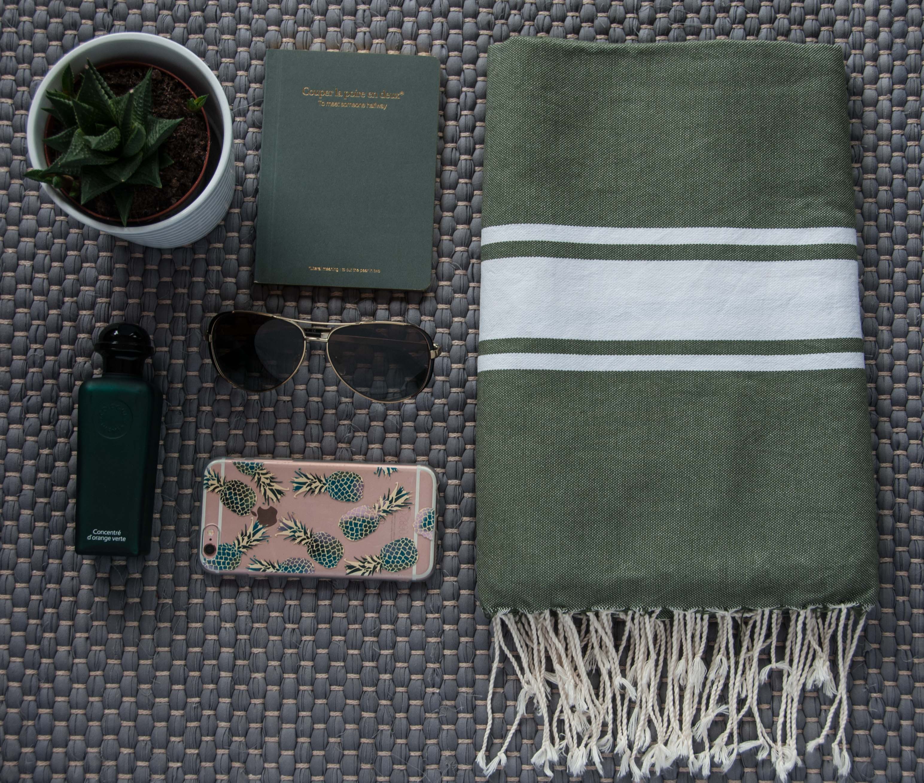Fouta - Coton - Vert Kaki - St Tropez - Image 8