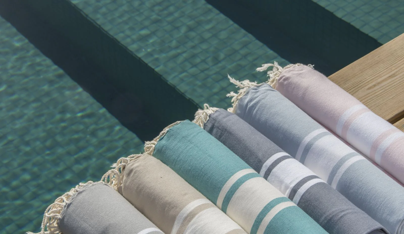 Fouta - Coton - Vert Canard - St Tropez - Image 5