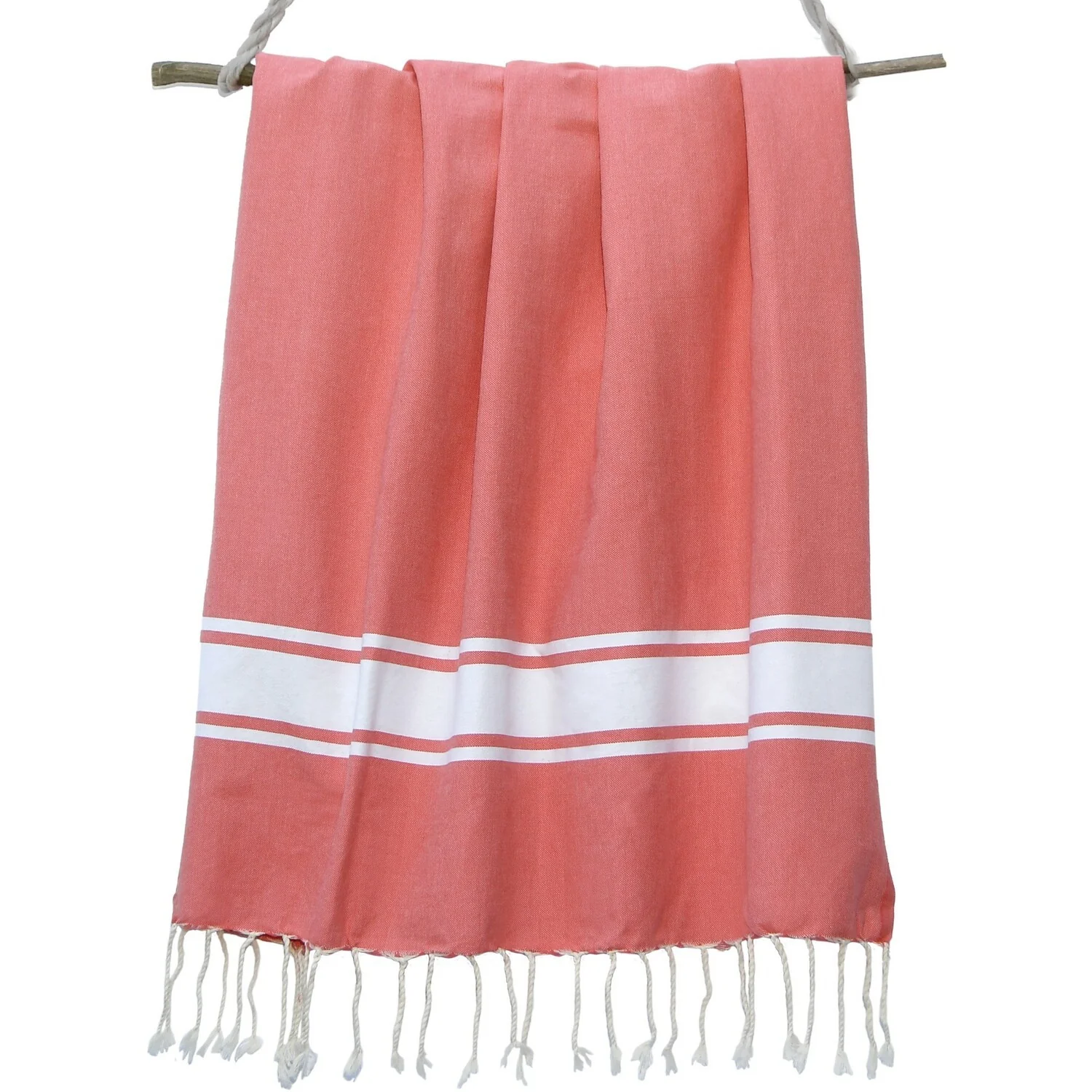 Fouta - Coton - Orange Corail - St Tropez - Image 4