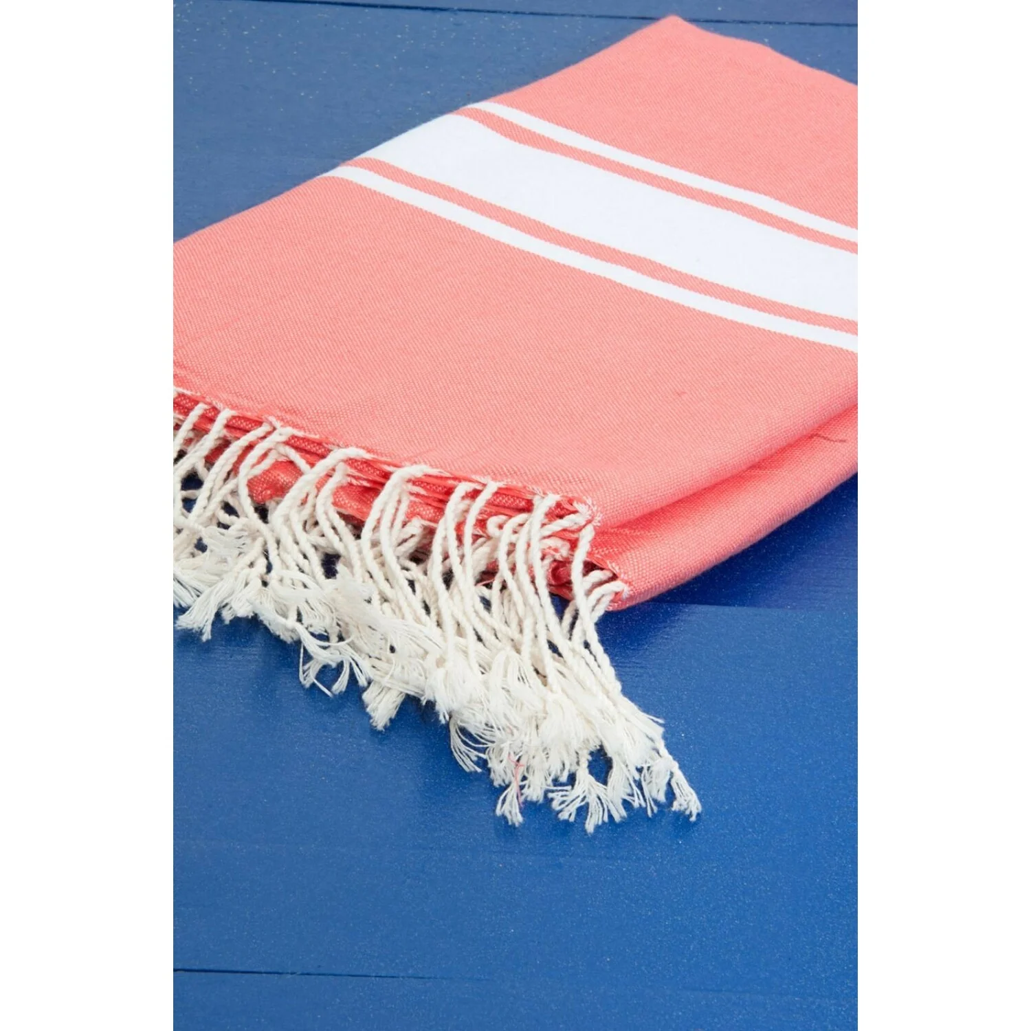 Fouta - Coton - Orange Corail - St Tropez - Image 7