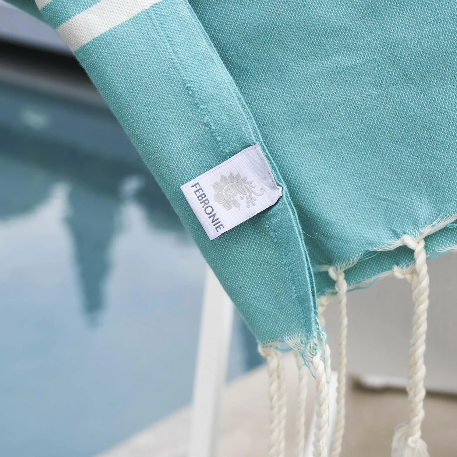 Fouta - Coton - Vert Turquoise - St Tropez - Image 7
