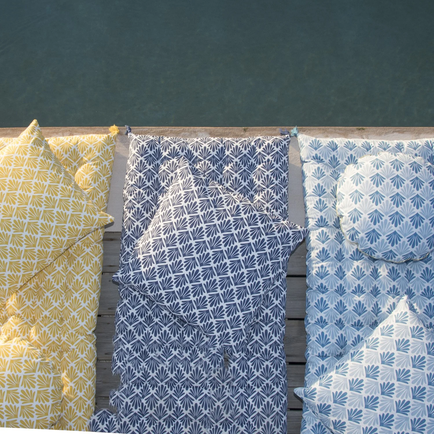 Housse De Coussin D'Extérieur - Coton - Bleu - Peacock - Image 5