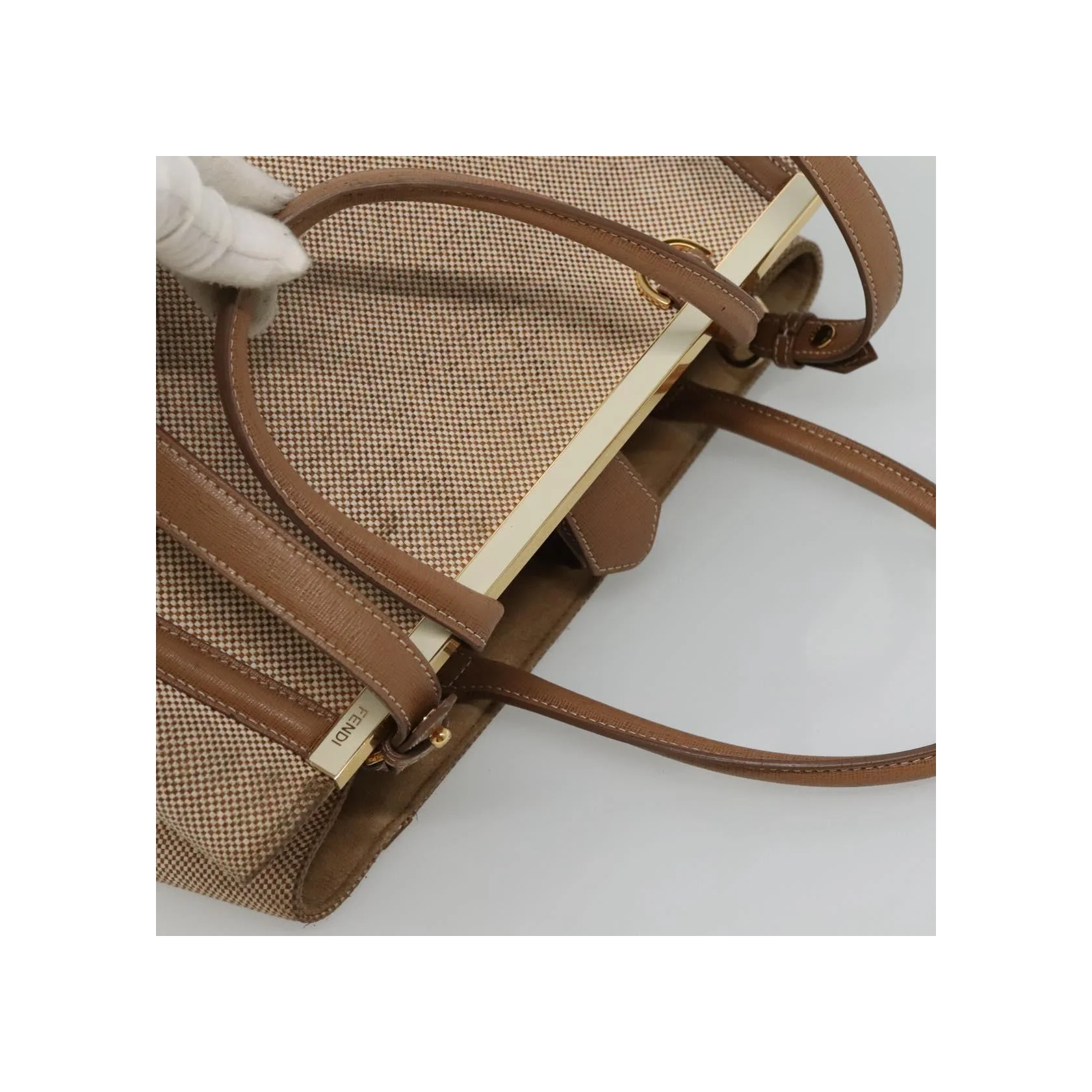 Sac Fendi 2Jours - Beige - Image 13
