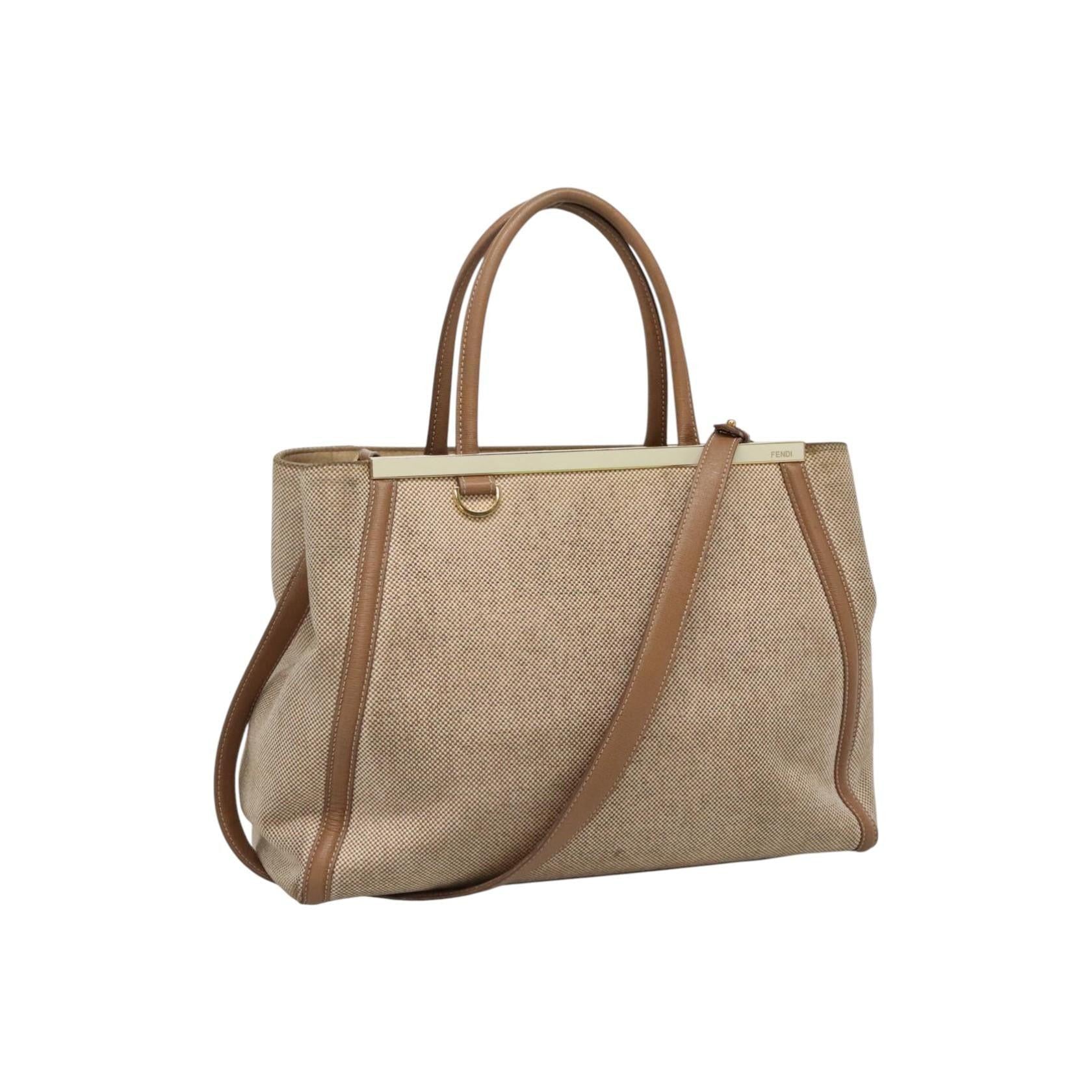 Sac Fendi 2Jours - Beige - Image 17