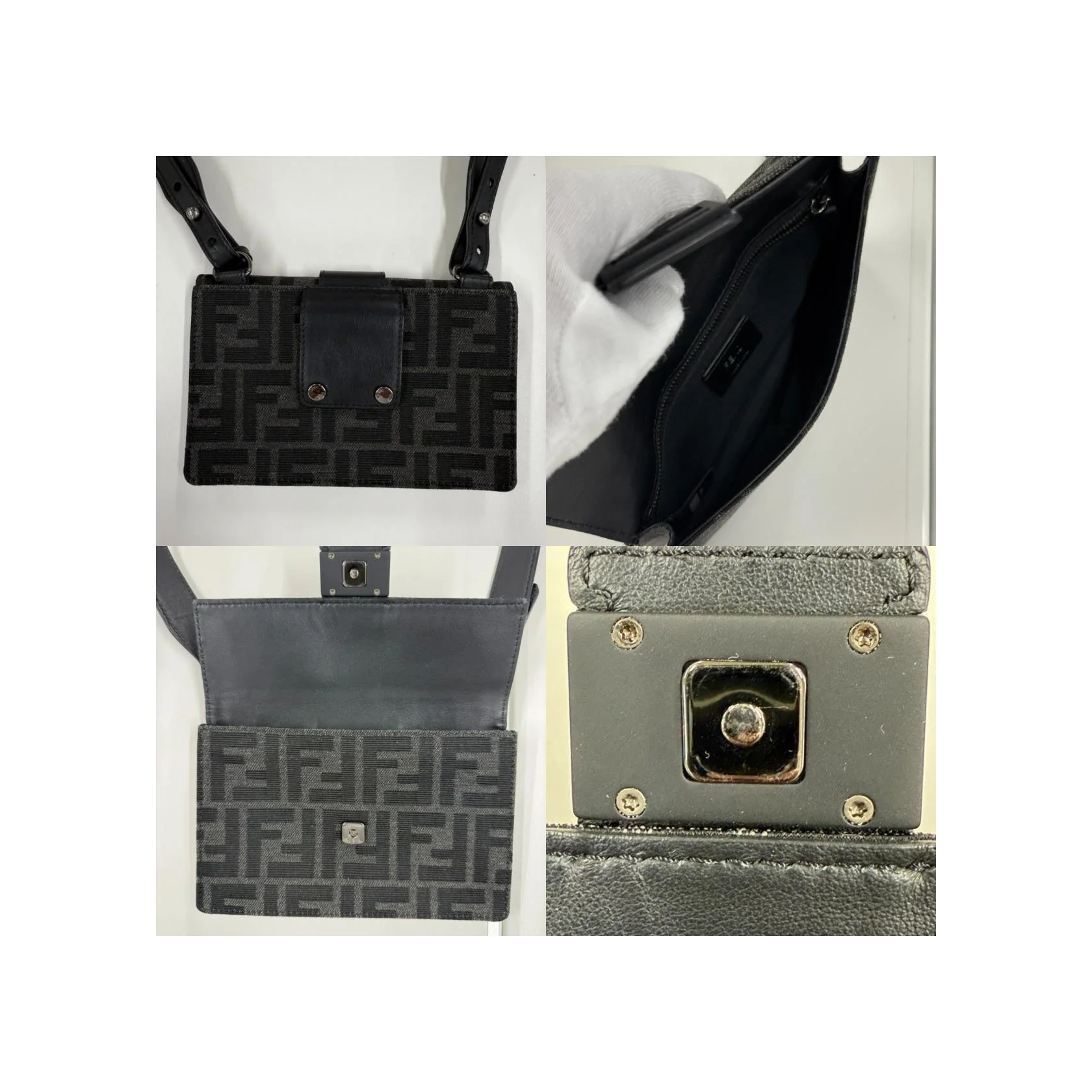 Sac Ceinture Baguette Convertible Fendi - Black - Image 7