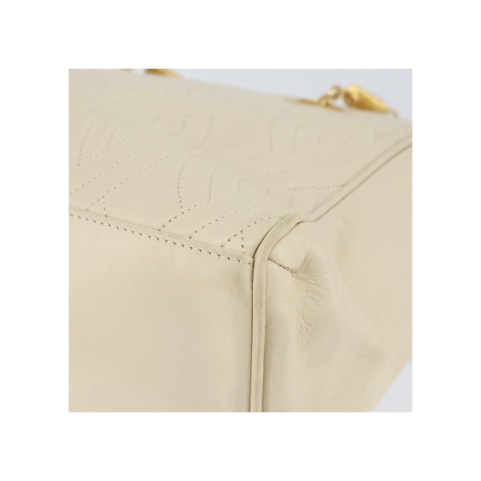 Sac À Main Fendi Wave Stitch - Beige - Image 10