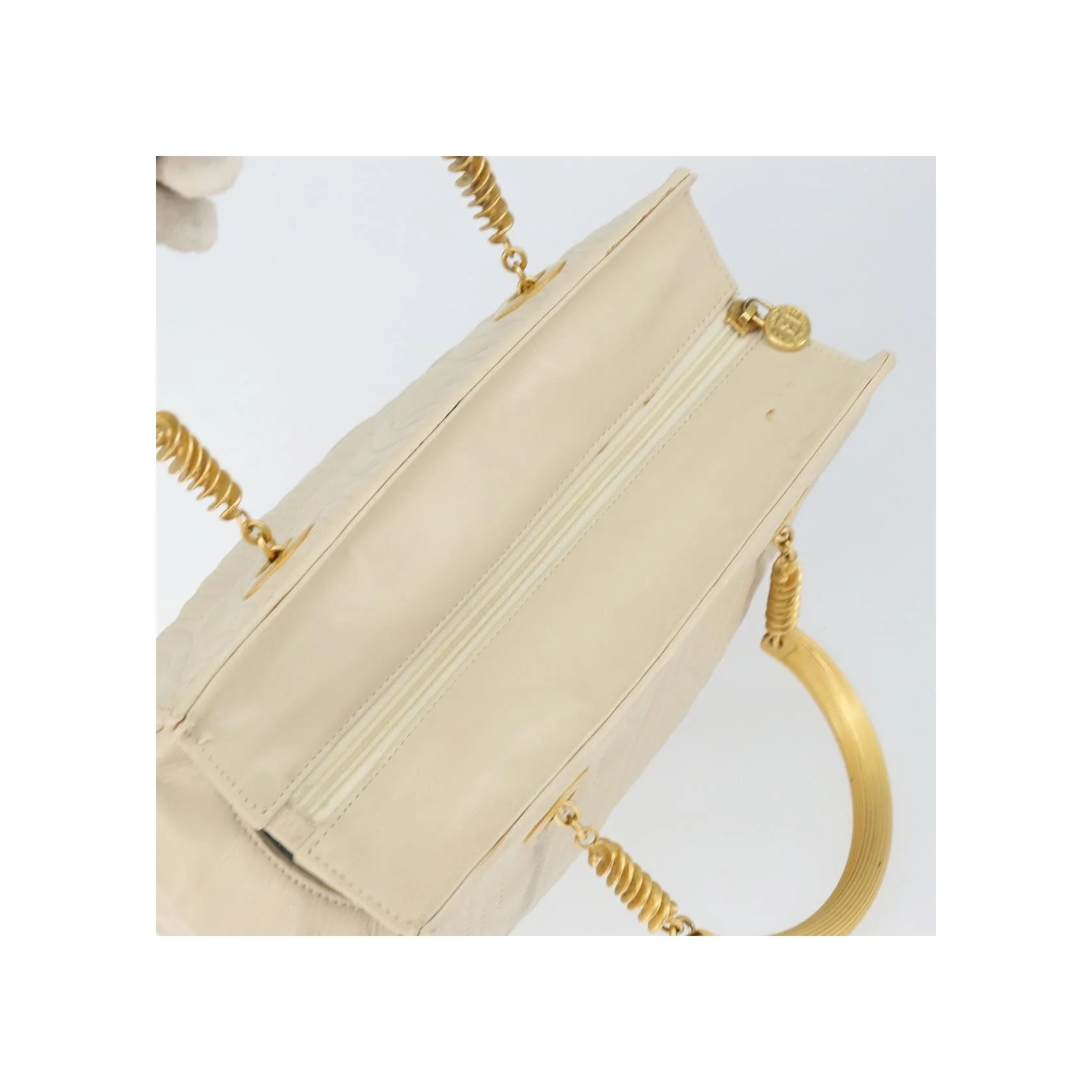 Sac À Main Fendi Wave Stitch - Beige - Image 15