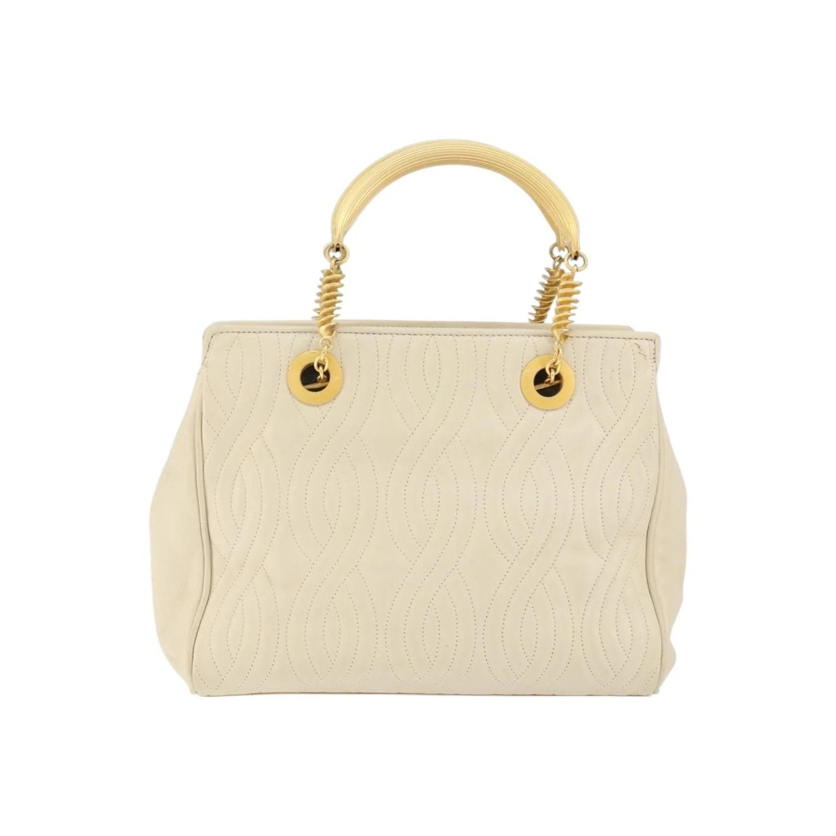 Sac À Main Fendi Wave Stitch - Beige - Image 17