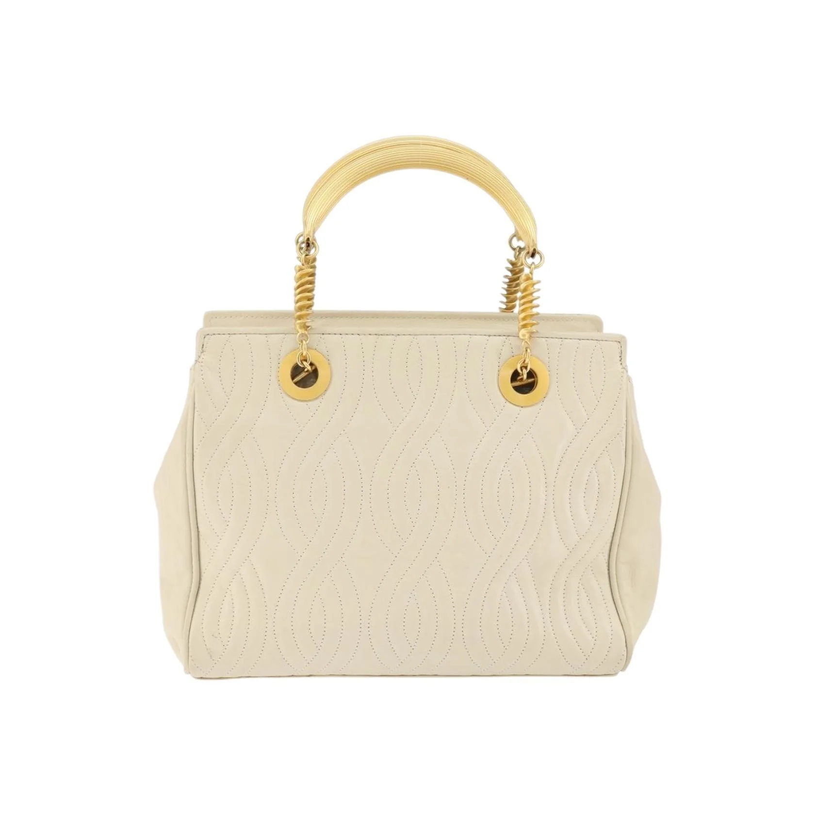 Sac À Main Fendi Wave Stitch - Beige - Image 2