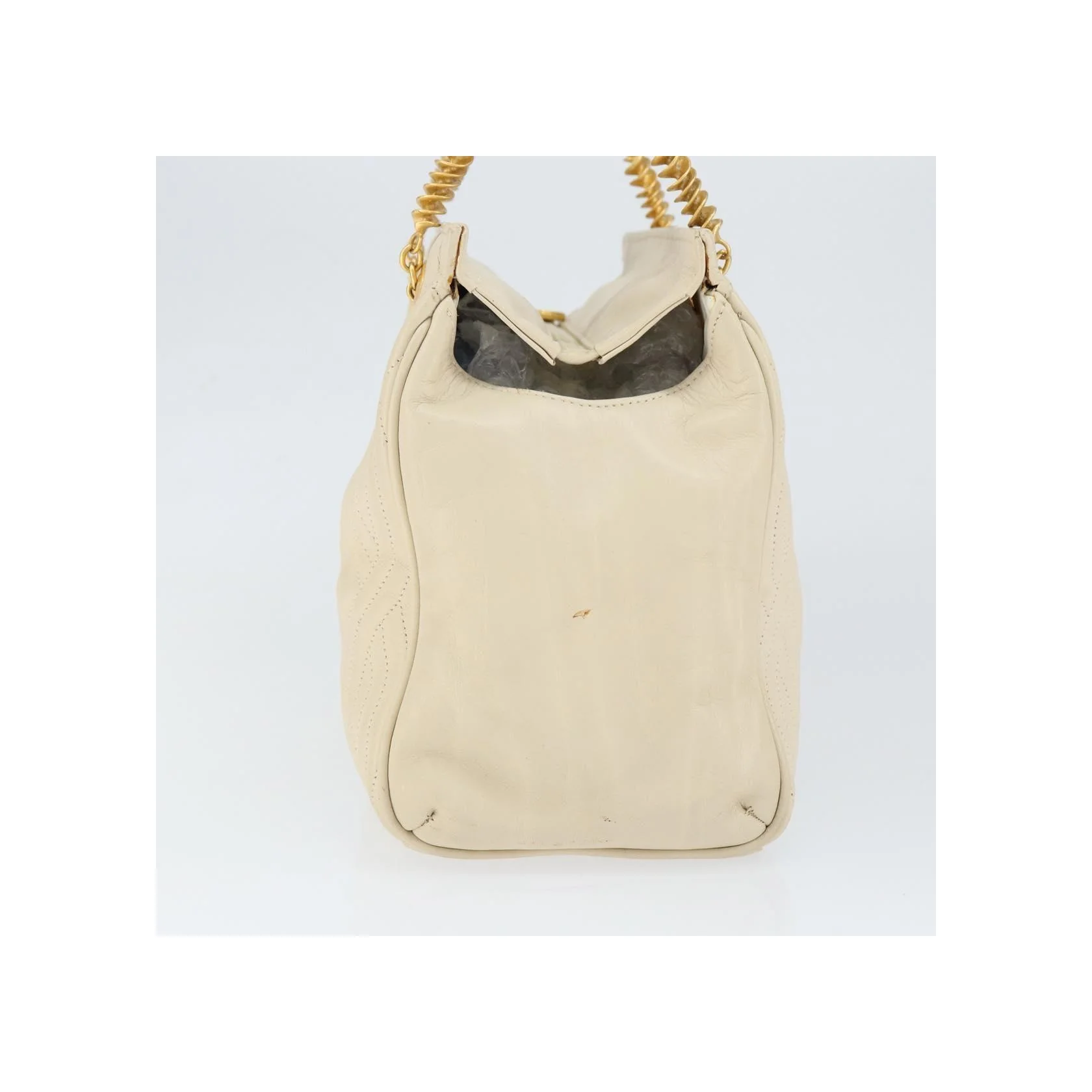 Sac À Main Fendi Wave Stitch - Beige - Image 3