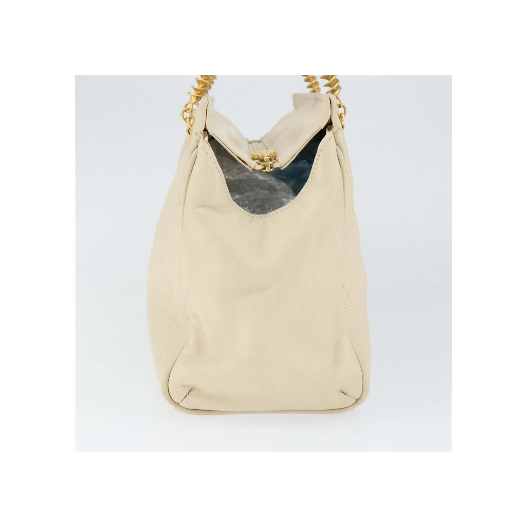 Sac À Main Fendi Wave Stitch - Beige - Image 4