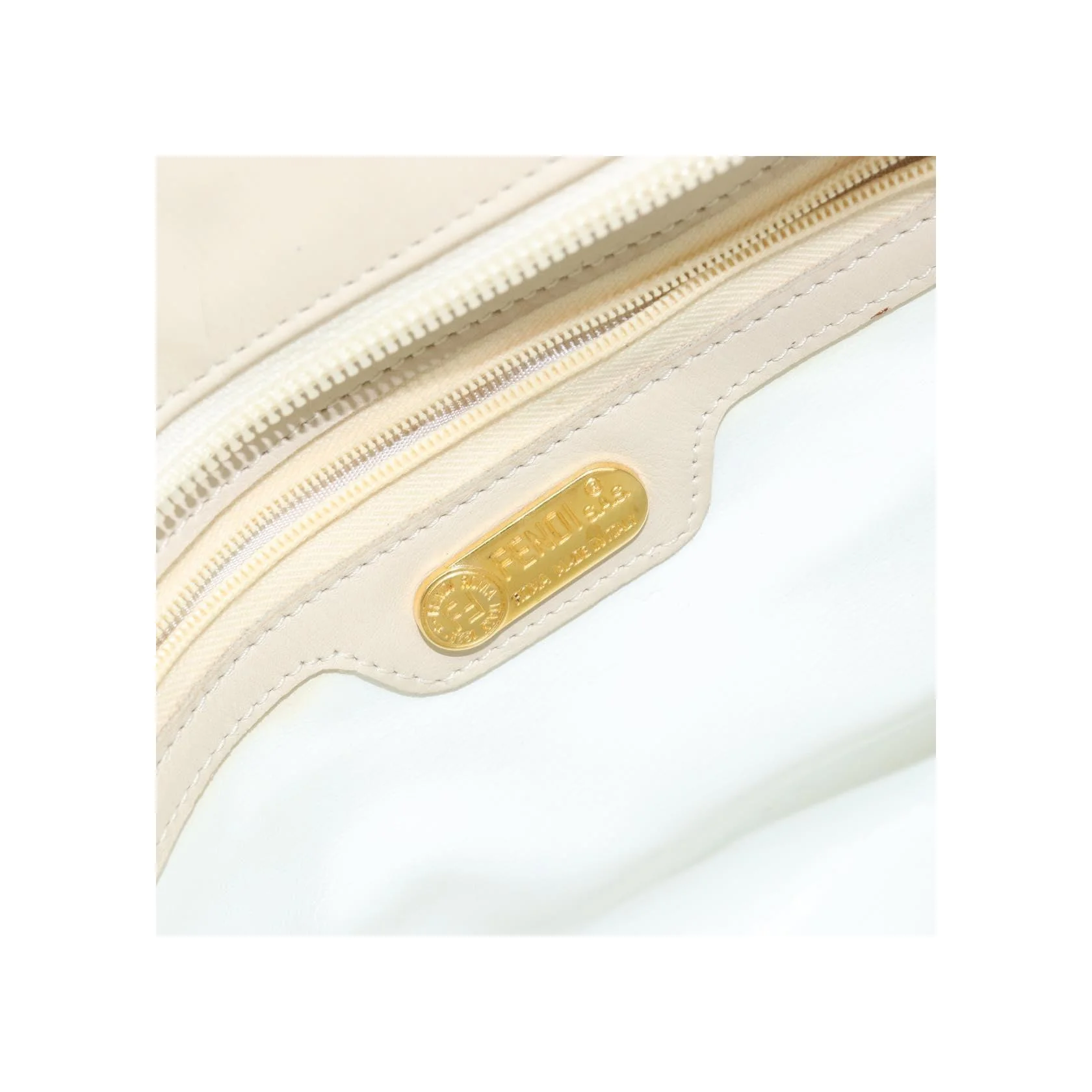 Sac À Main Fendi Wave Stitch - Beige - Image 6