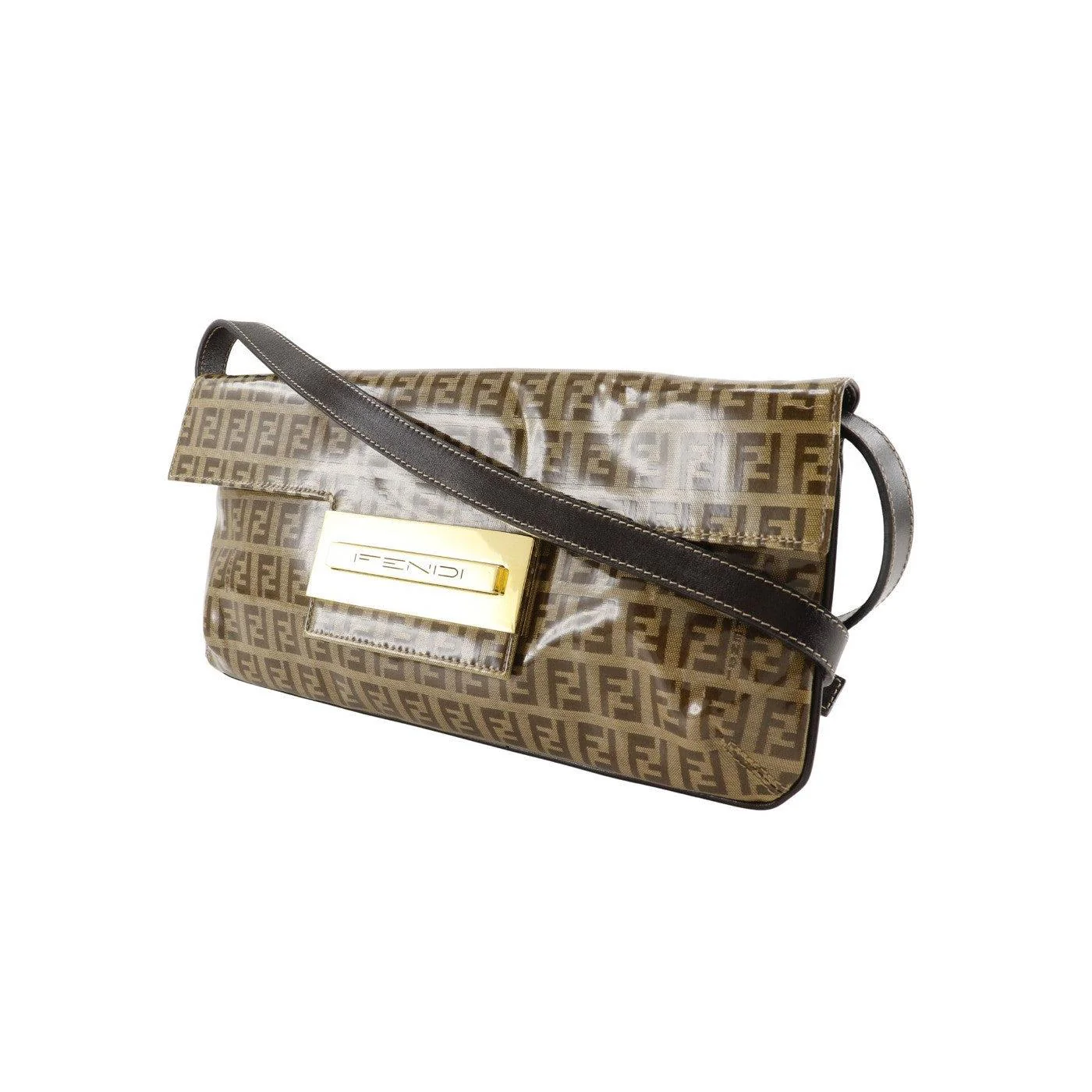 Sac Baguette Fendi Zucchino Mamma - Brown - Image 12