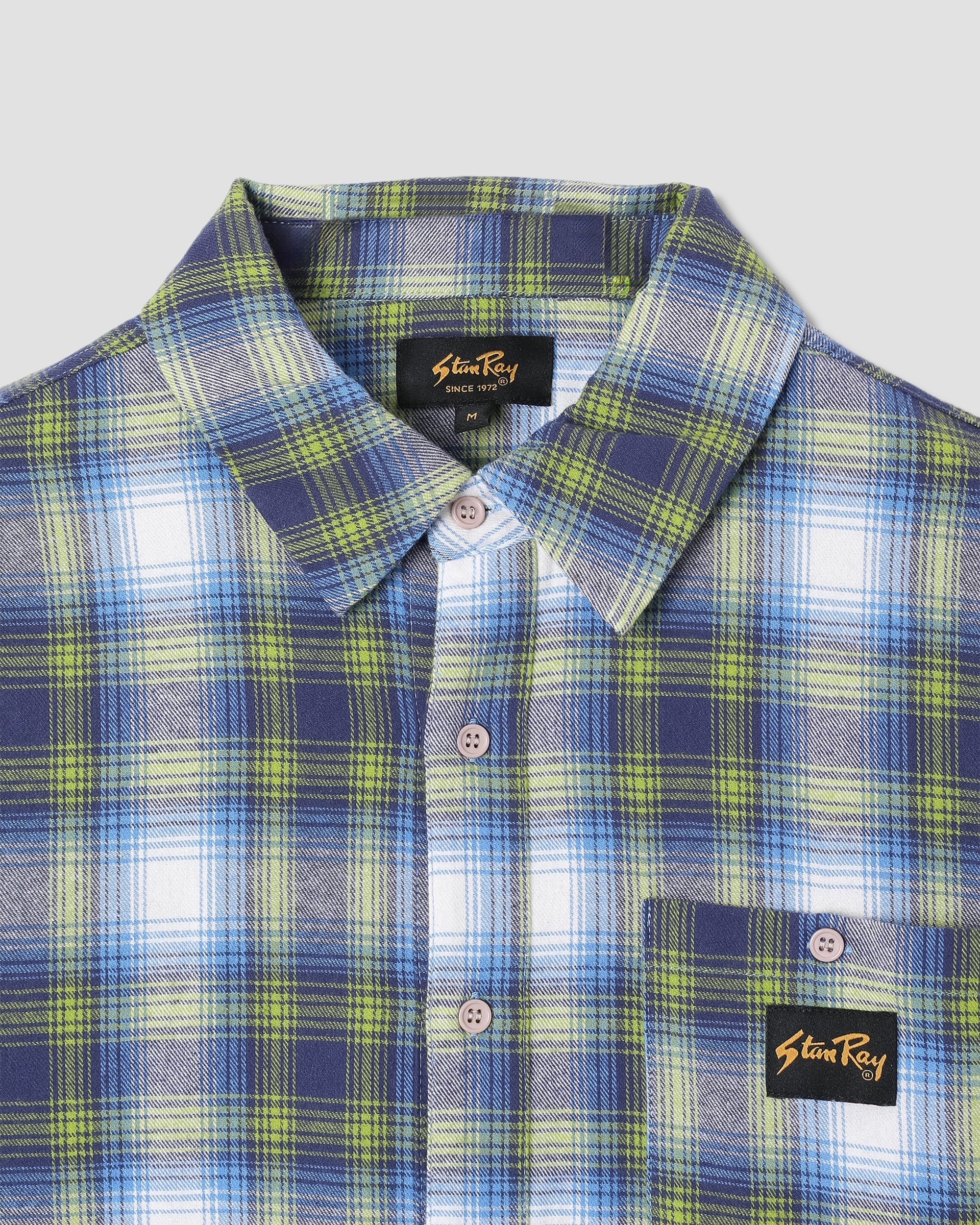 Flannel Shirt - Bright Blue Plaid - Image 4