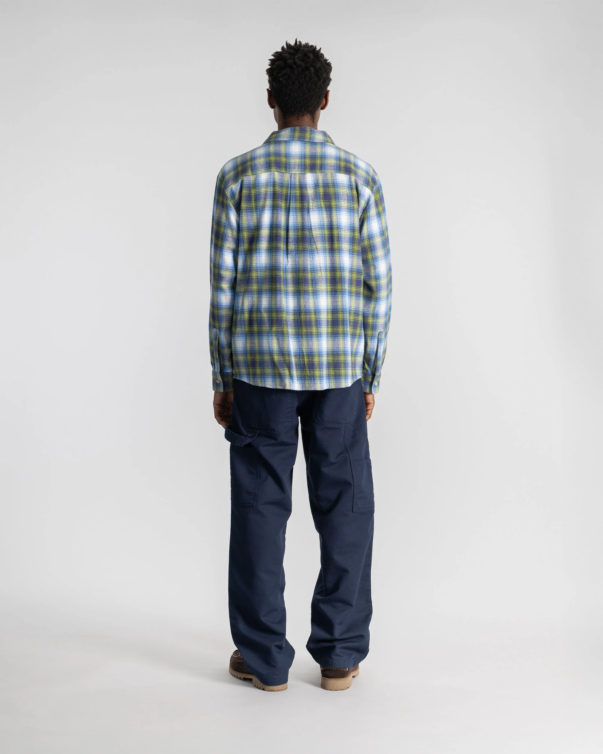 Flannel Shirt - Bright Blue Plaid - Image 7