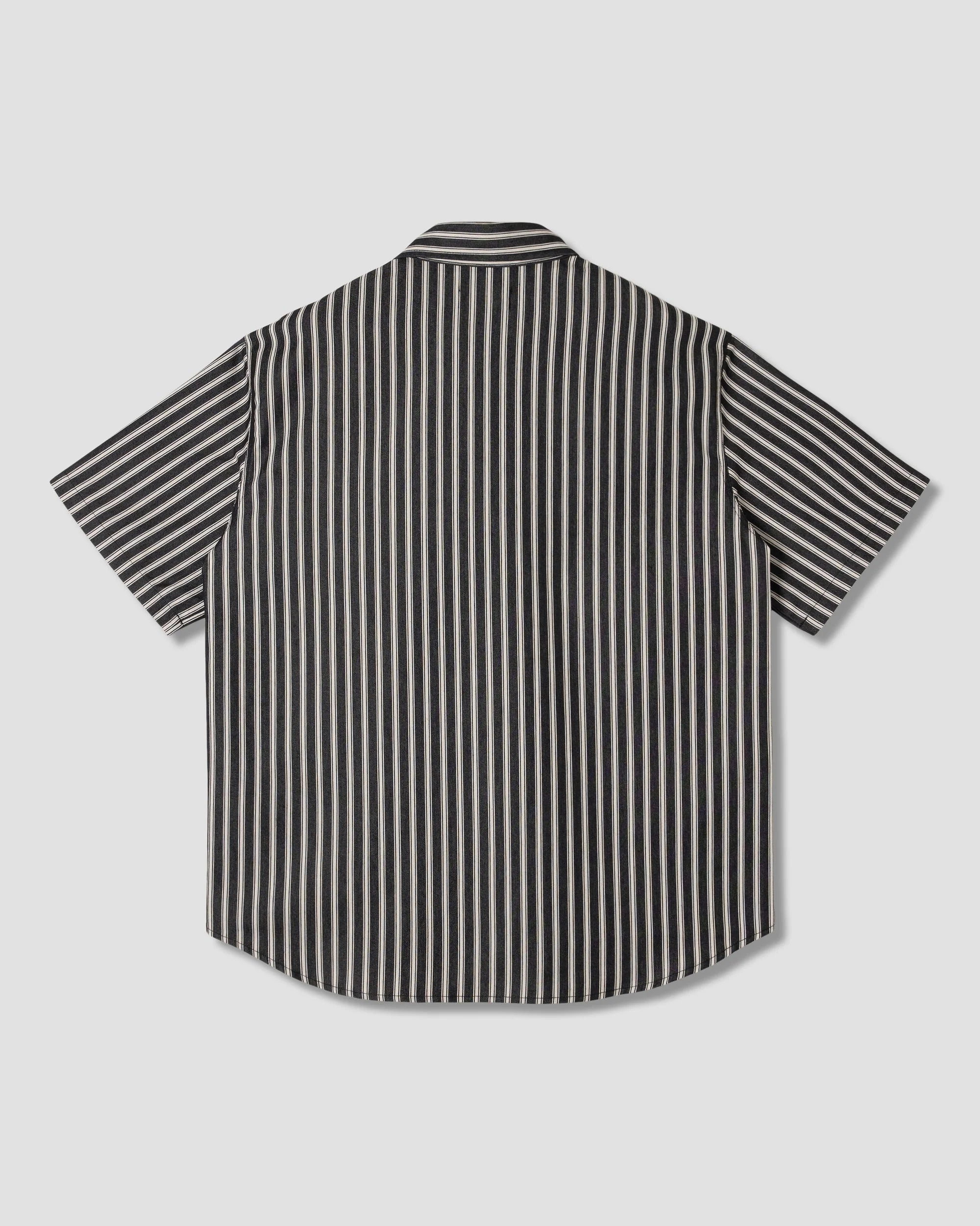 Flannel Shirt - Charcoal Stripe - Image 2