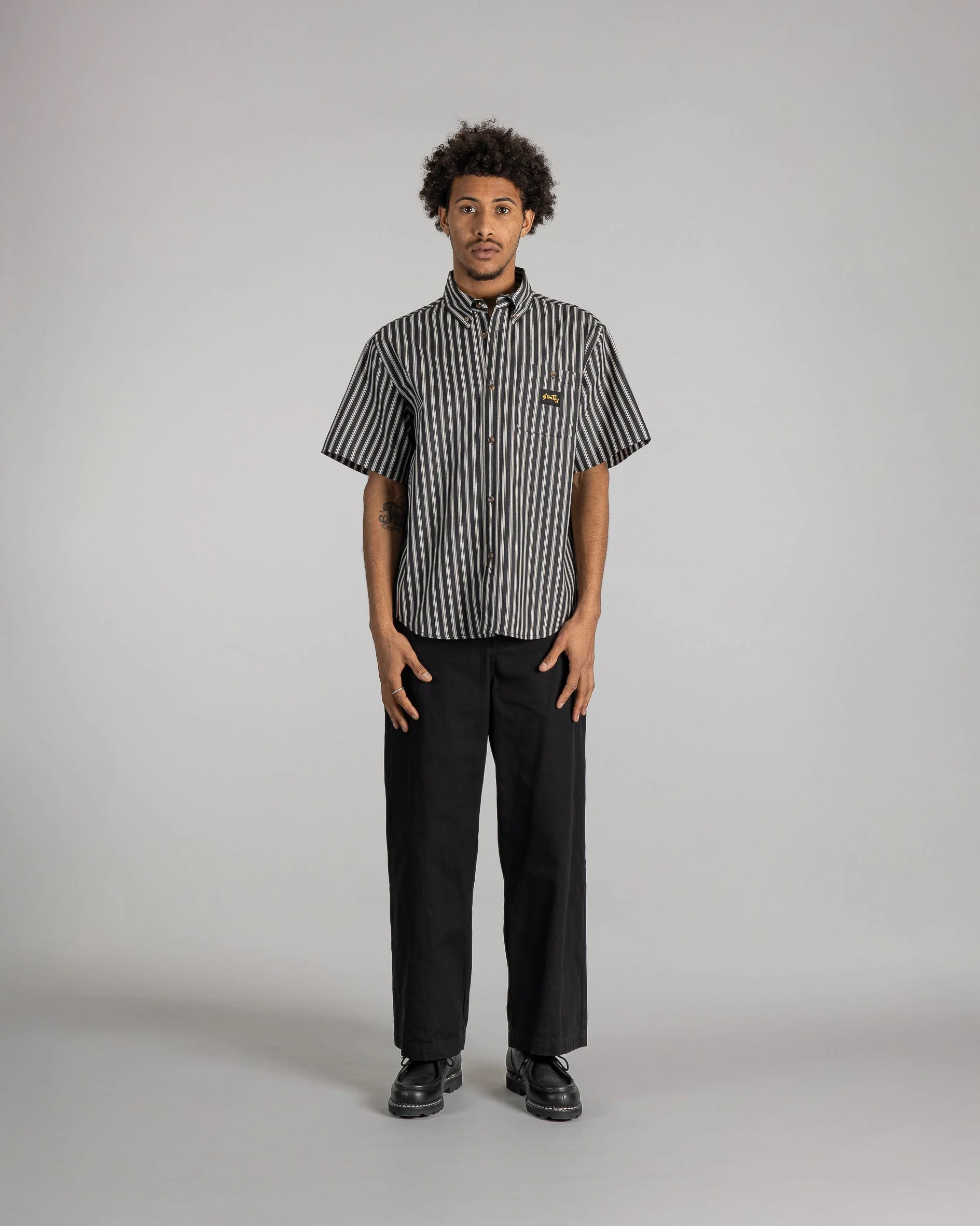 Flannel Shirt - Charcoal Stripe - Image 3