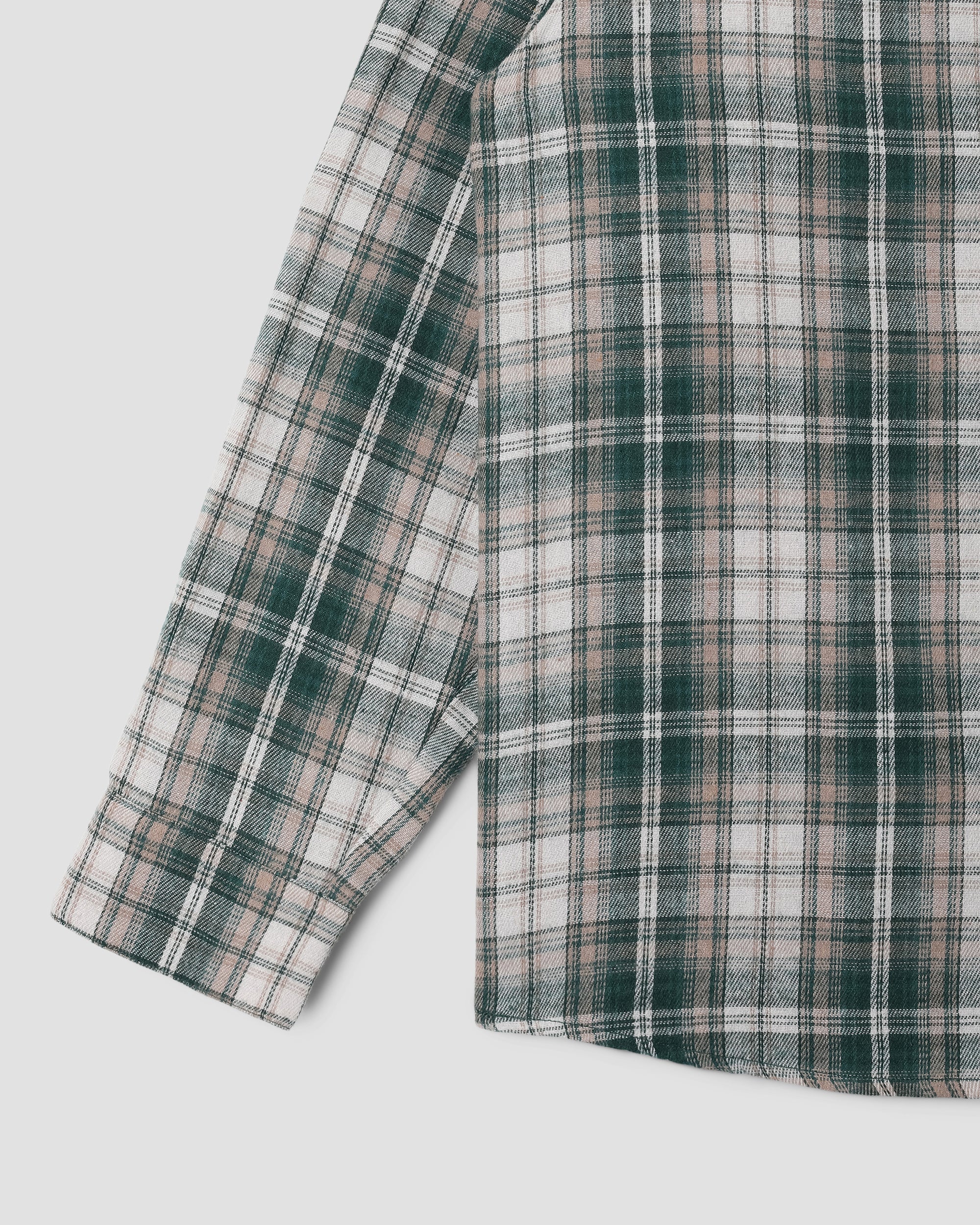 Flannel Shirt - Green Plaid - Image 4