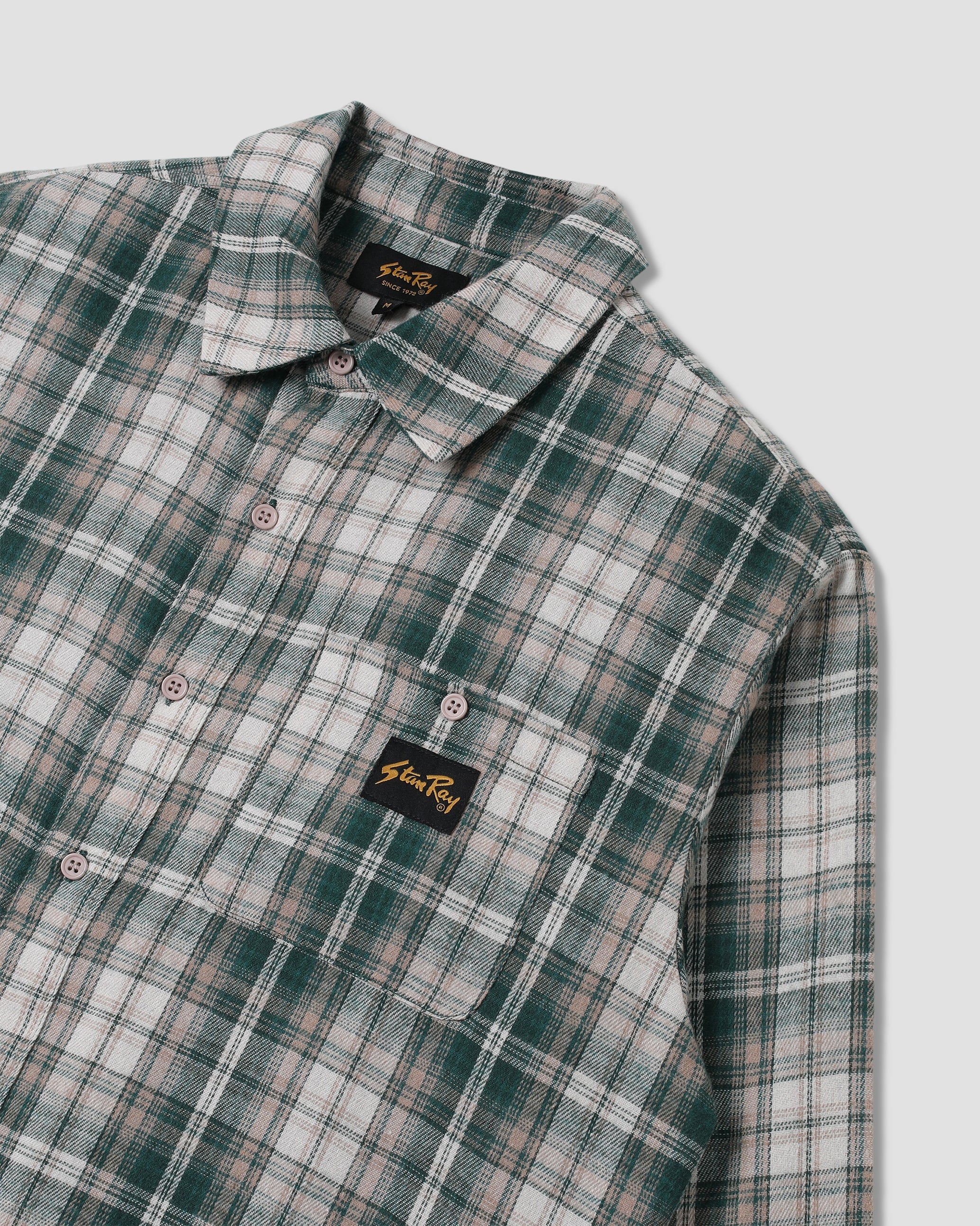 Flannel Shirt - Green Plaid - Image 5