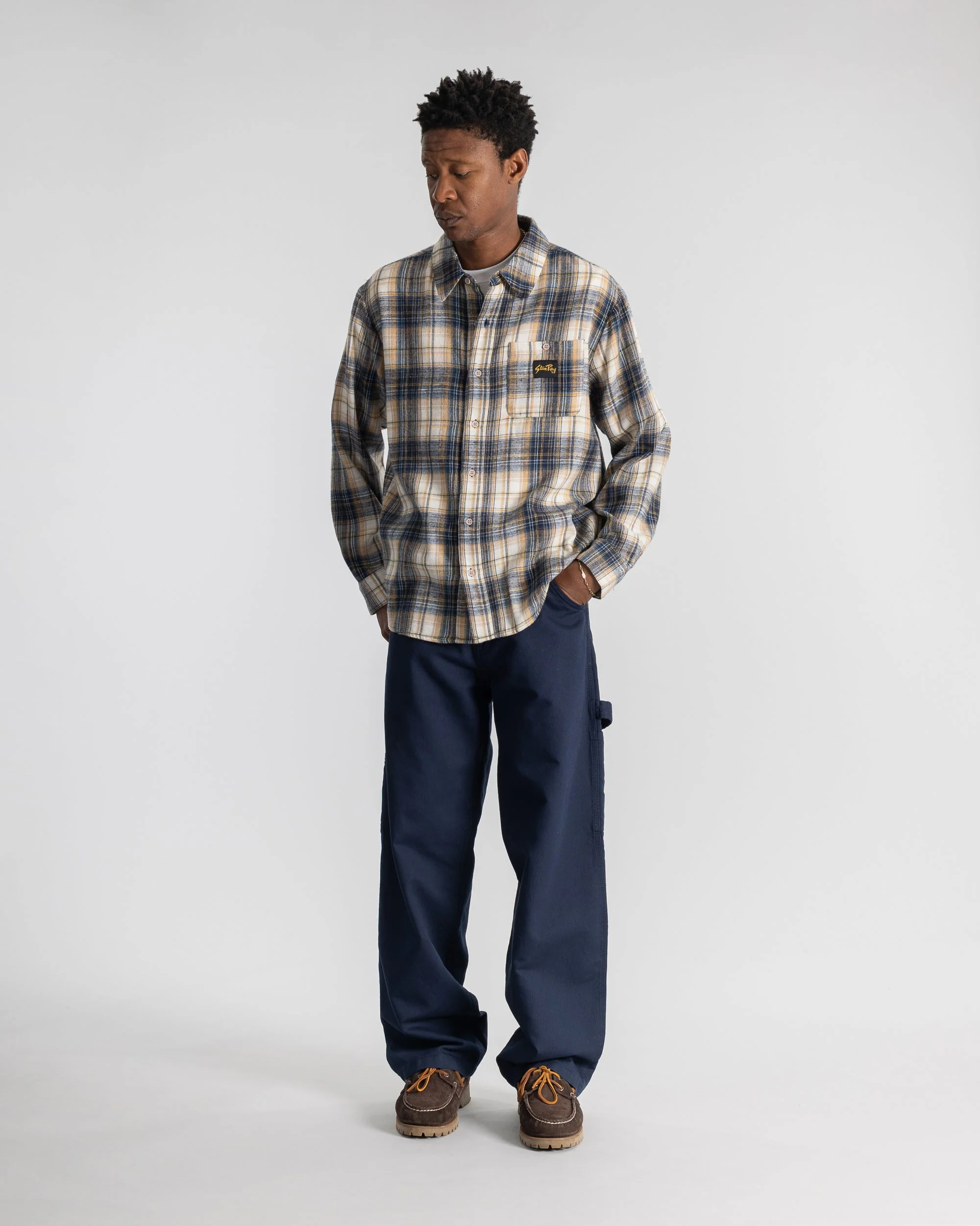 Flannel Shirt - Navy Plaid - Image 2
