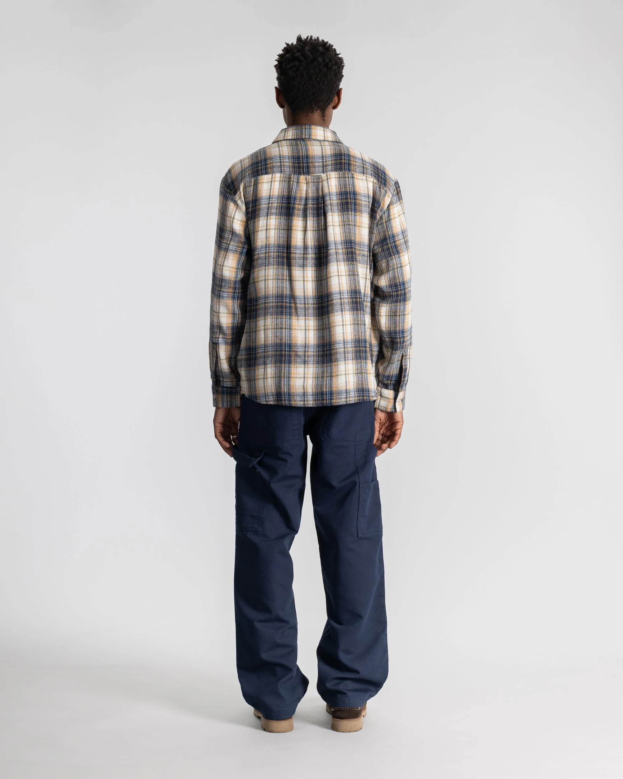Flannel Shirt - Navy Plaid - Image 7
