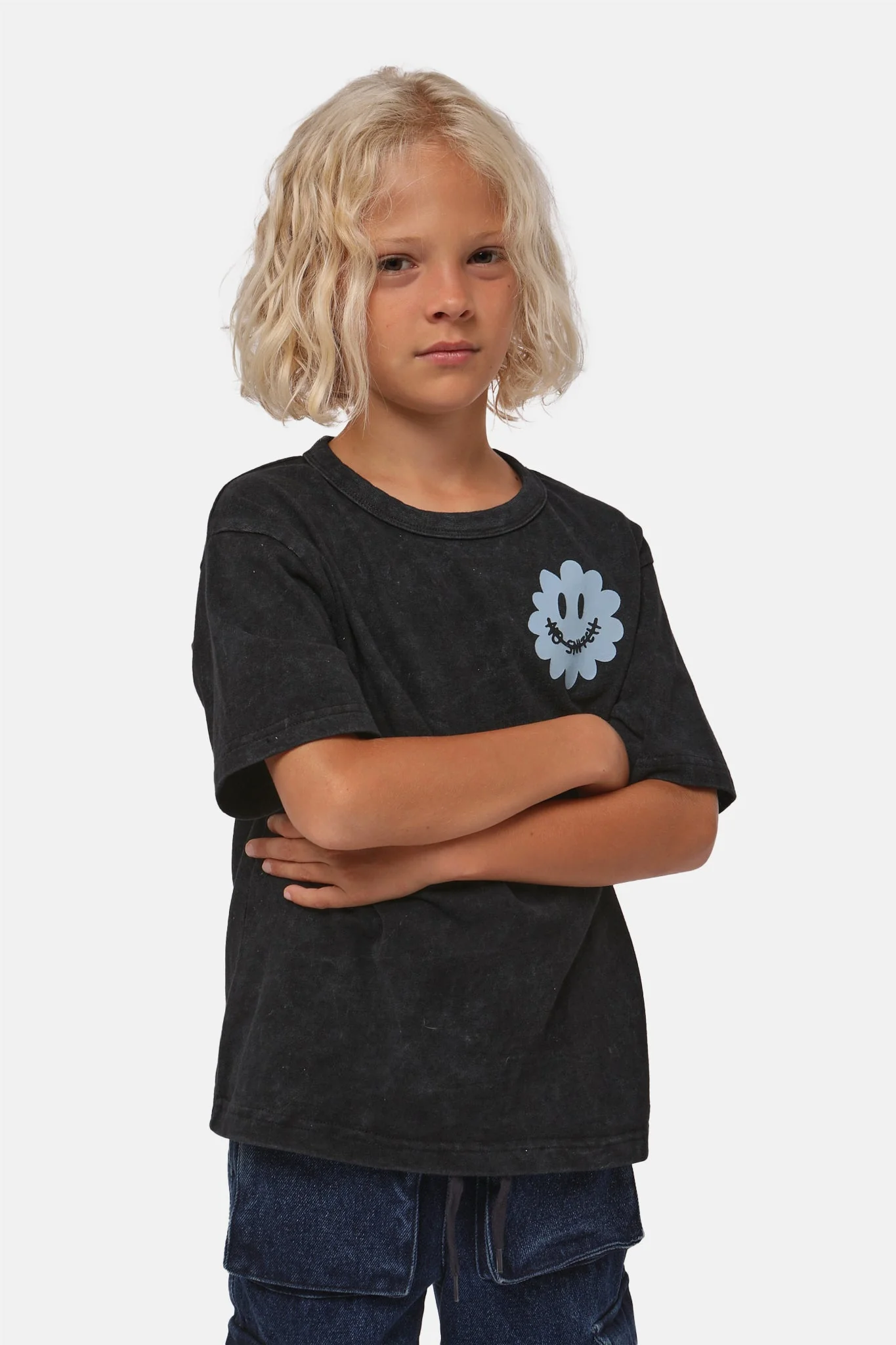 T-Shirt Flower - Black Wash - Image 2
