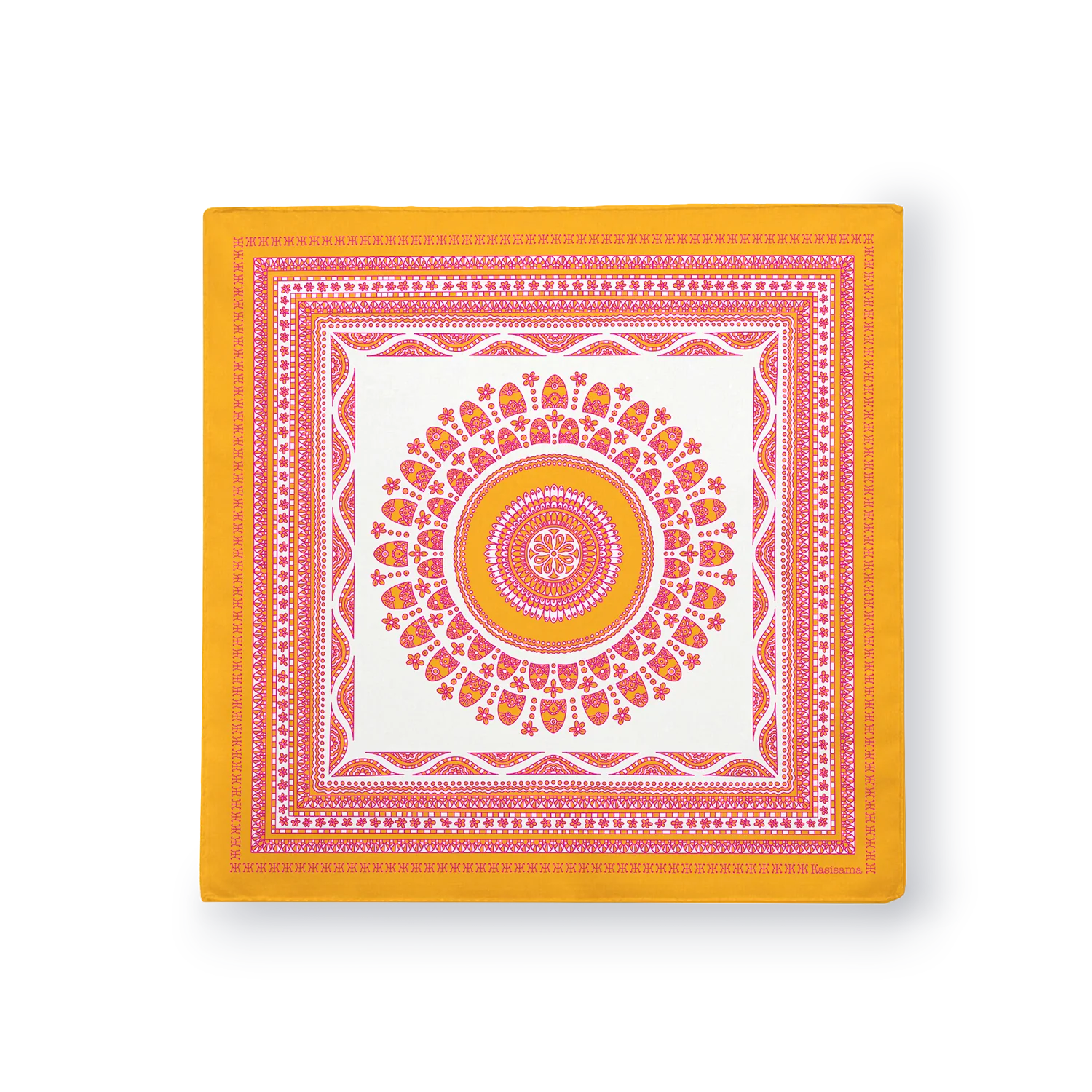 Foulard Angkor - Orange - 100% Coton - Image 2