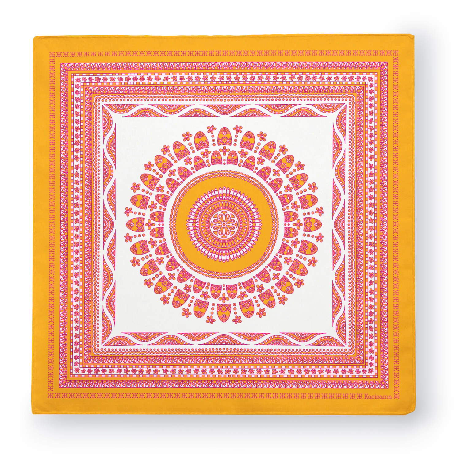 Foulard Angkor - Orange - 100% Coton - Image 3