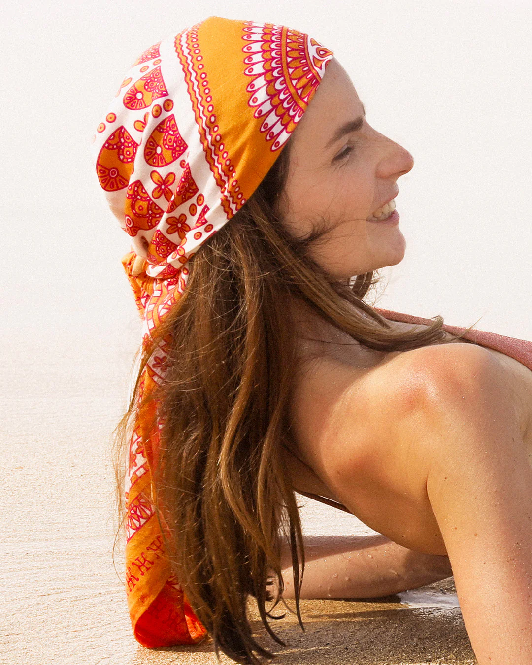 Foulard Angkor Soie - Orange - 100% Soie - Image 4