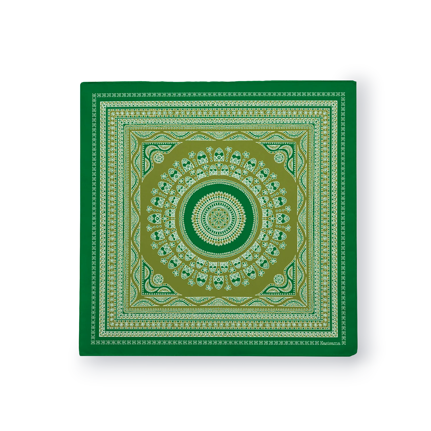 Foulard Angkor - Vert - 100% Coton - Image 2