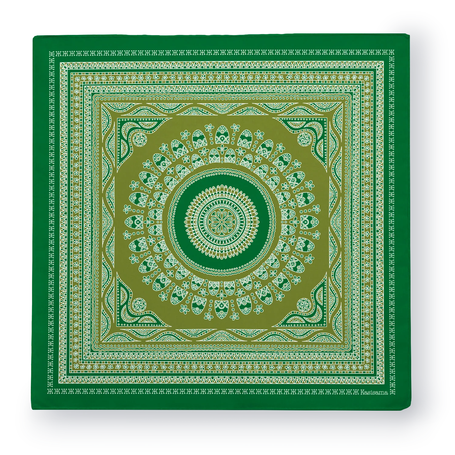 Foulard Angkor - Vert - 100% Coton - Image 3