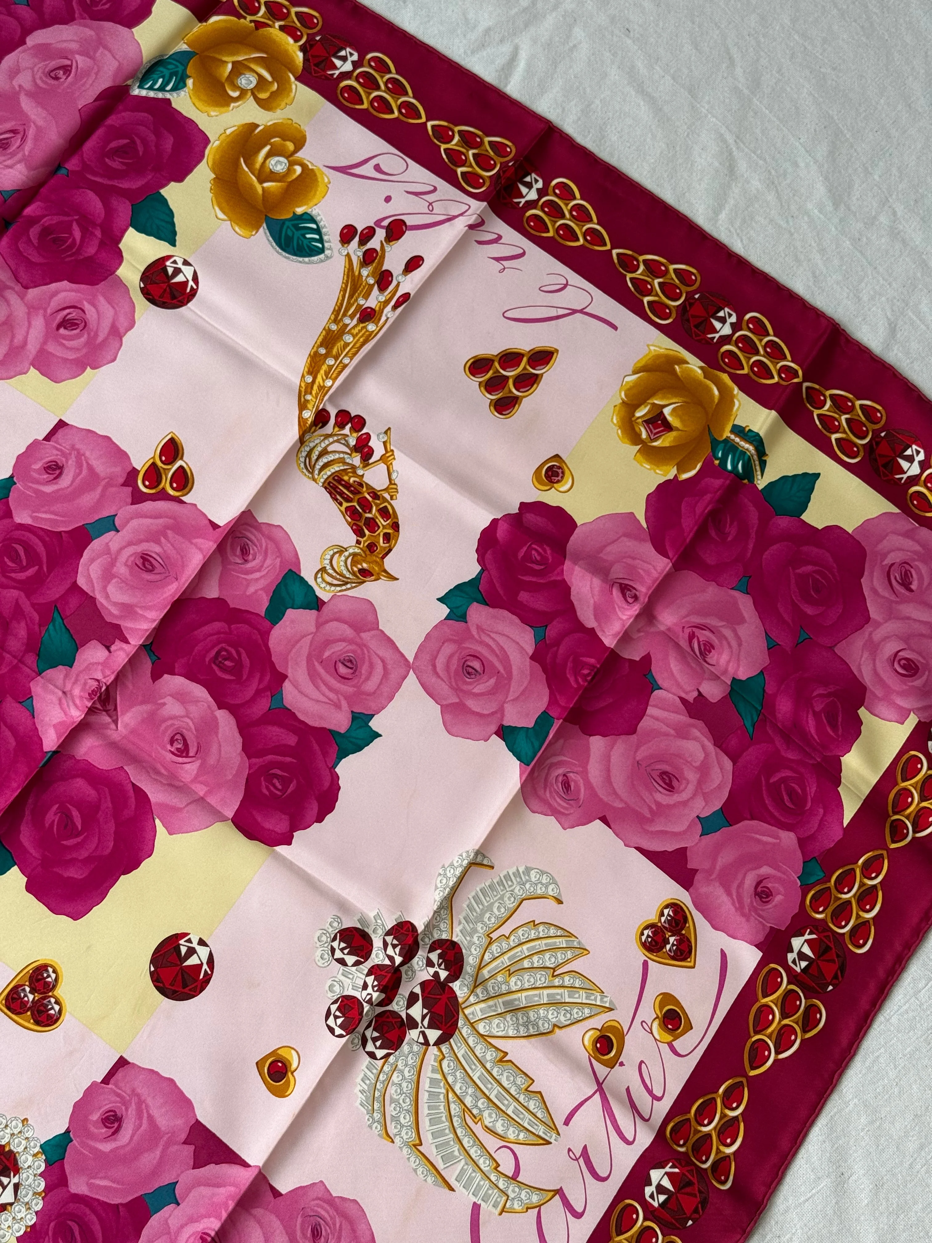 Foulard Cartier – Bouquets Et Rubis - Image 6