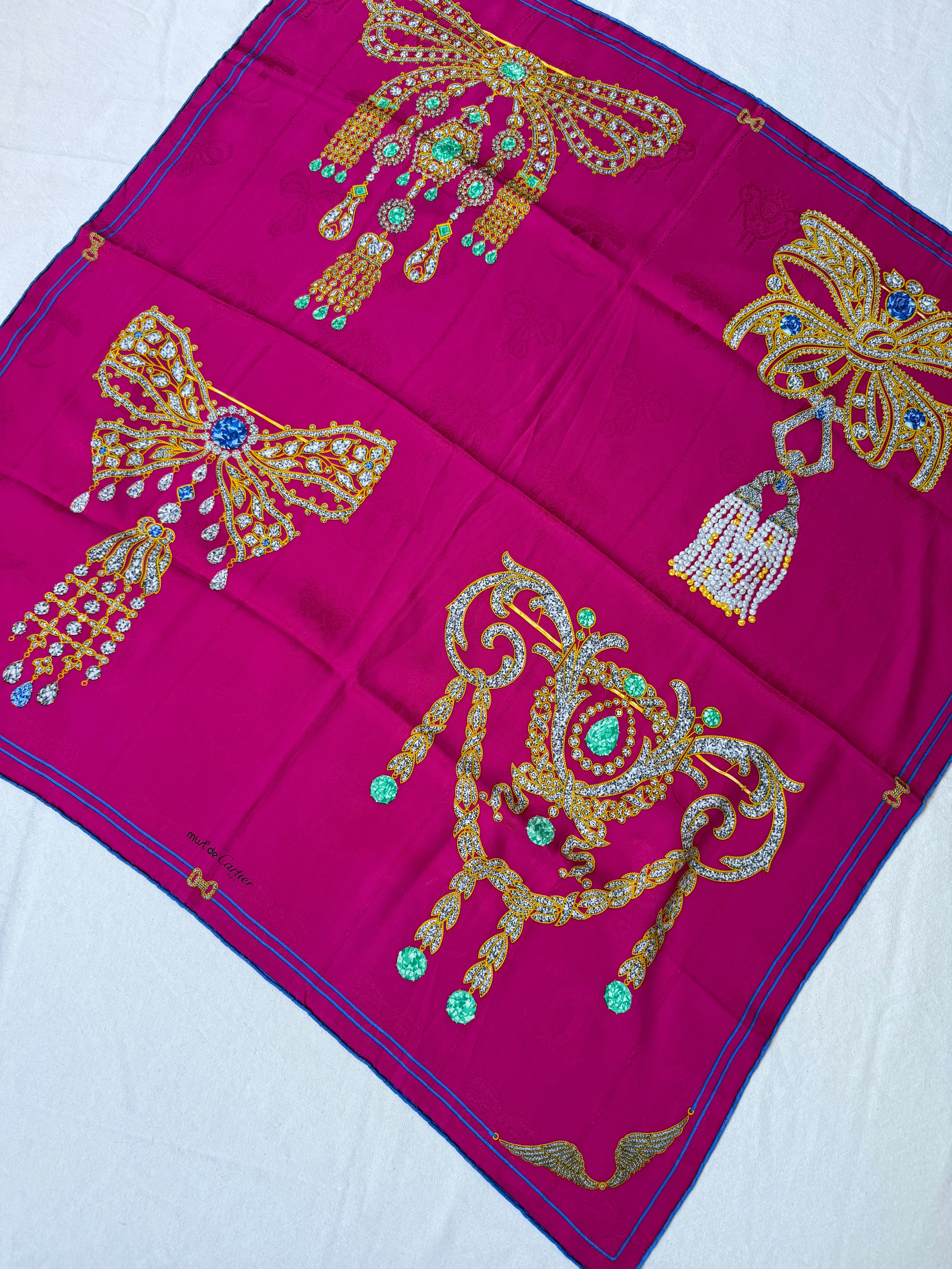Foulard Cartier – Collection Musée, Motifs Bijoux Et Noeuds - Image 3