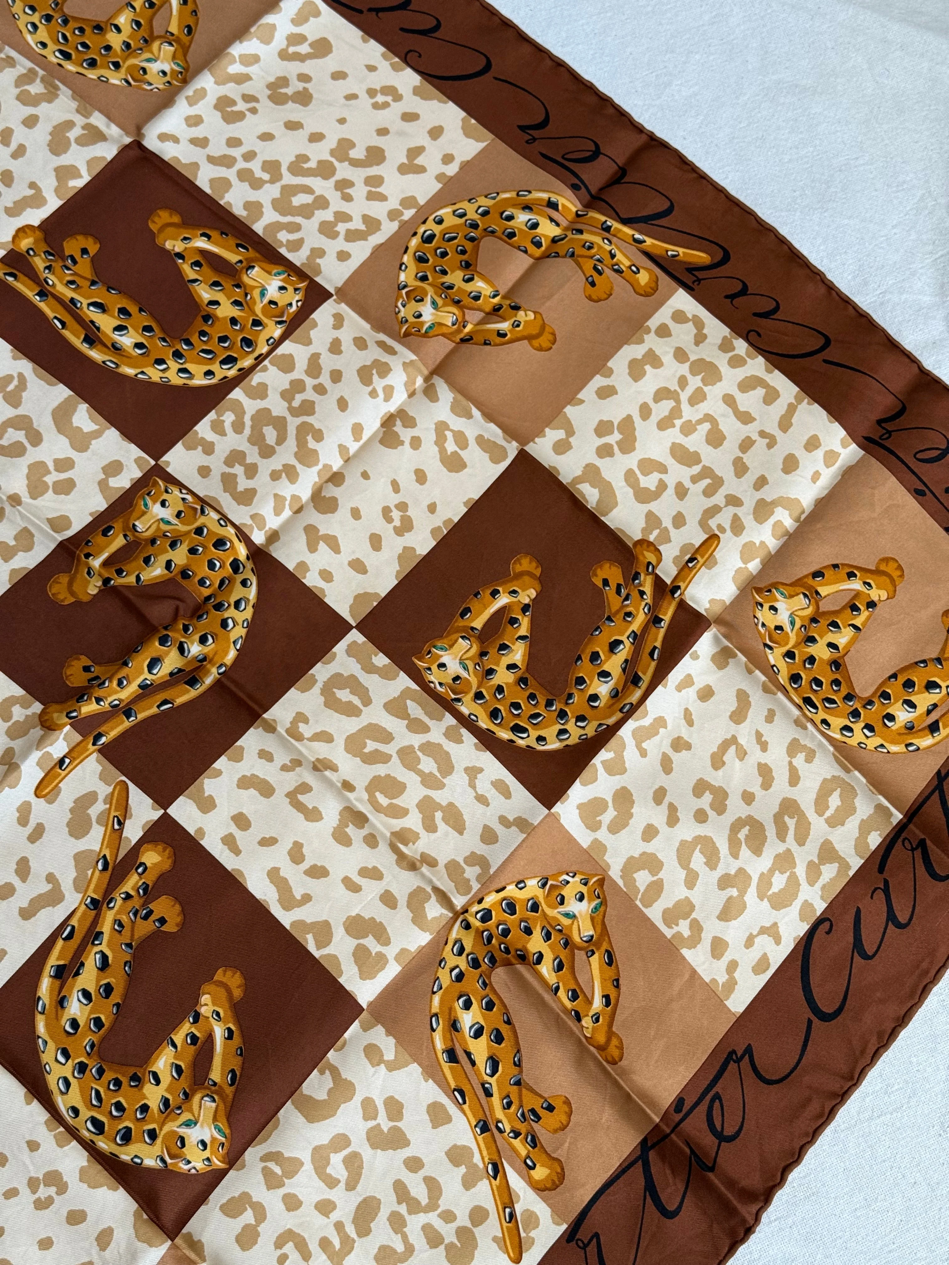 Foulard Cartier – Modèle Camel Et Panthères - Image 5