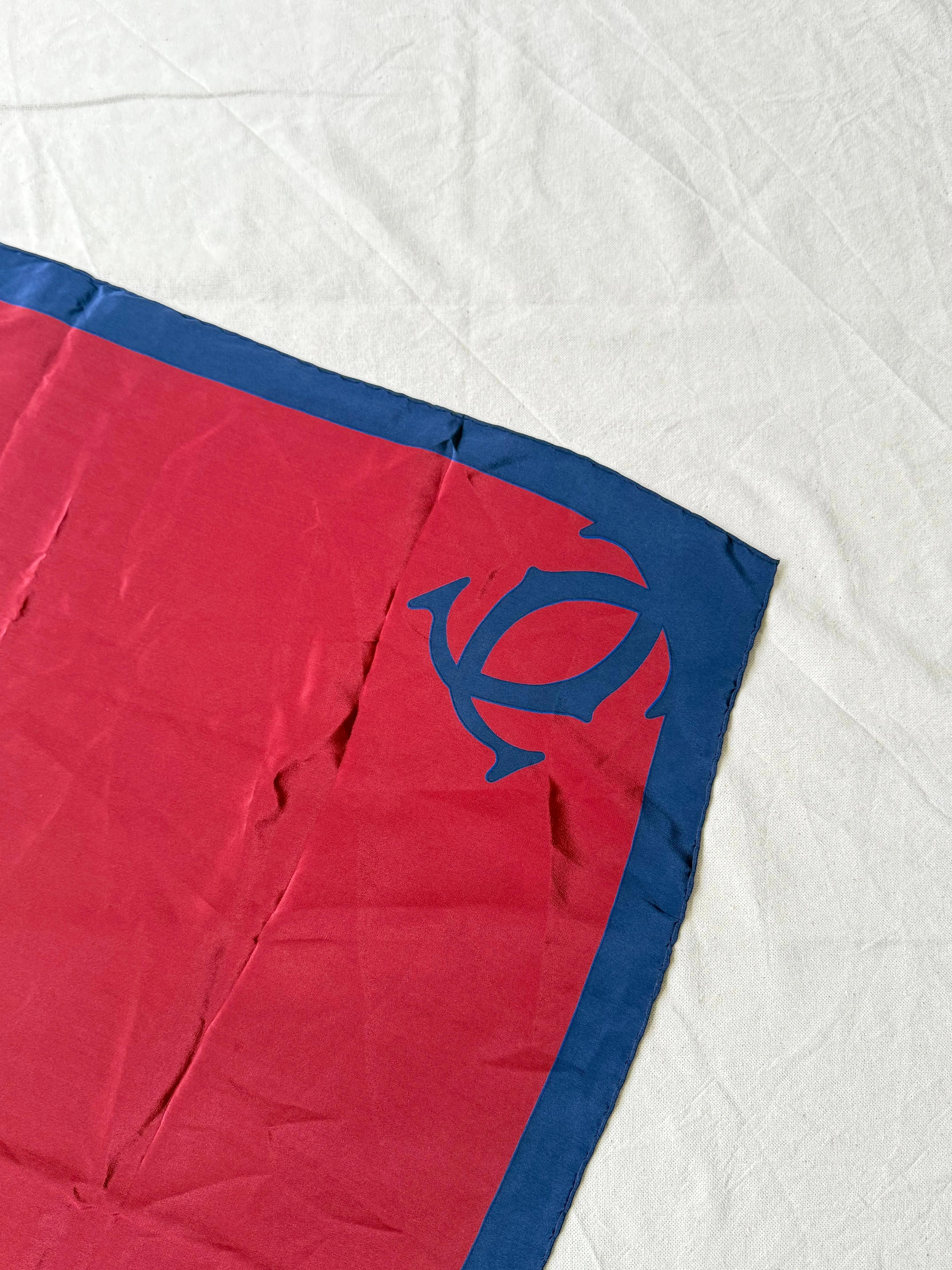 Cartier - Foulard - Modèle Rouge Et Bleu Marine - Image 5