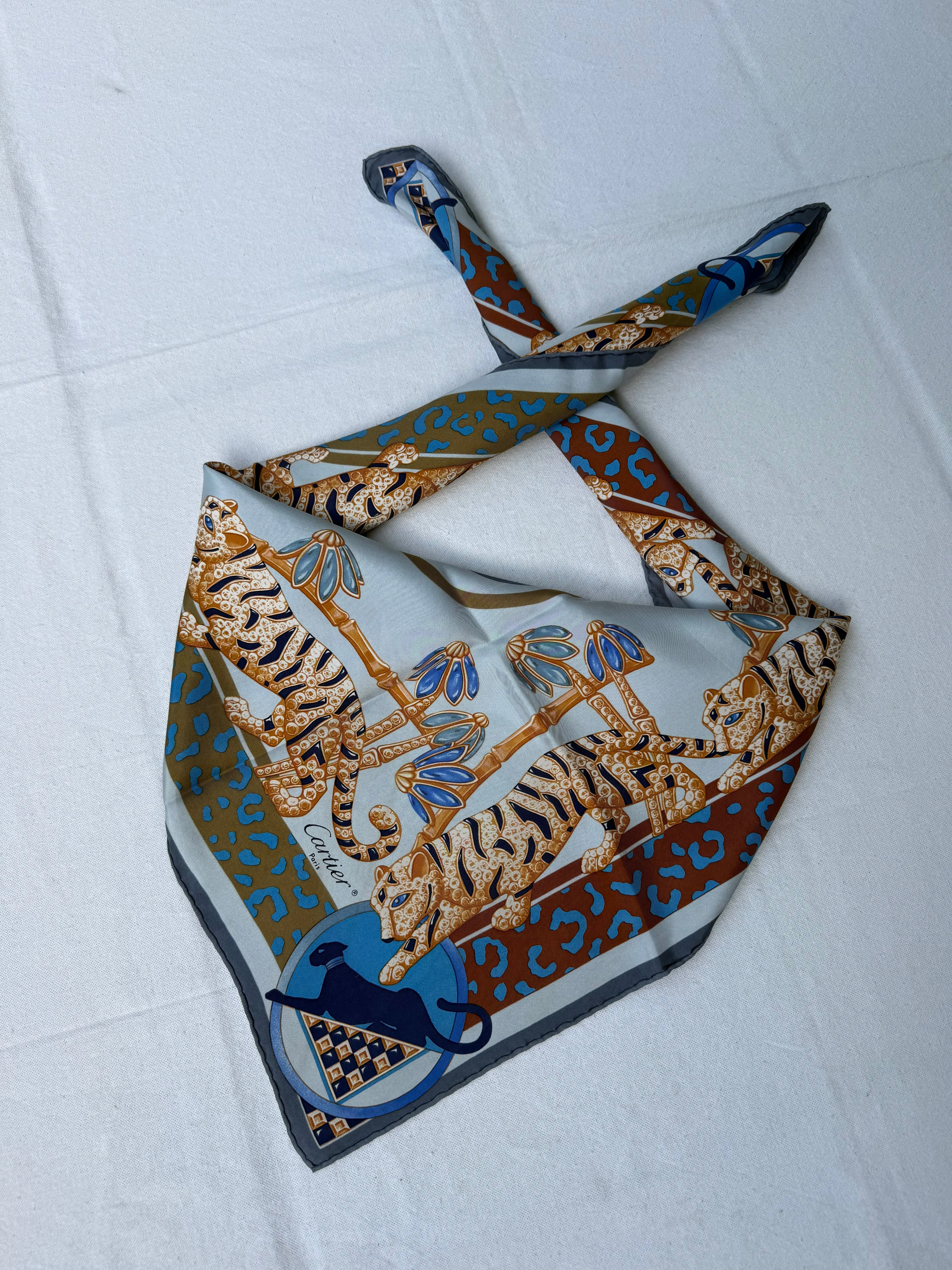Foulard Cartier – Motif Animalier Et Panthère - Image 2