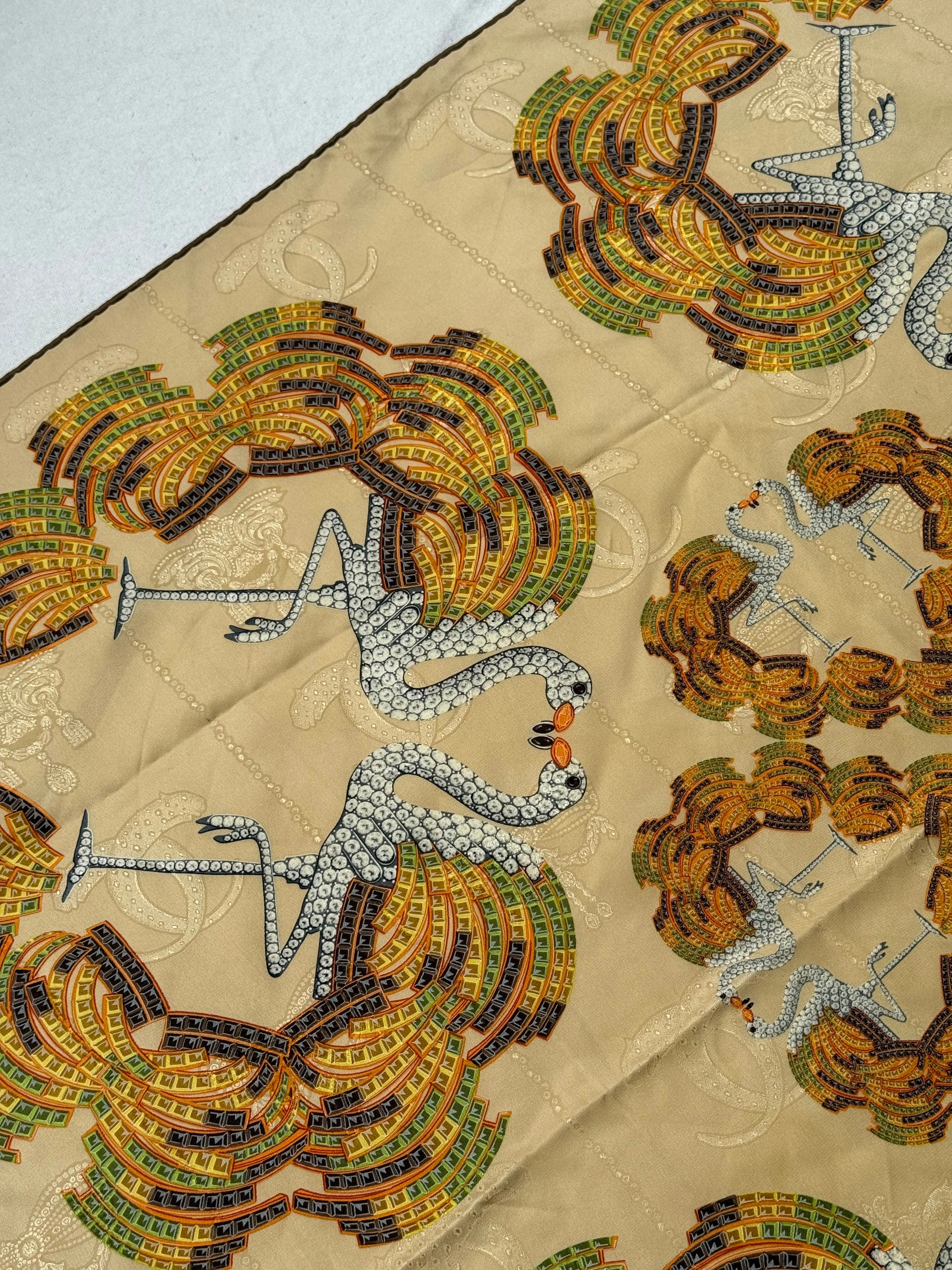 Foulard Cartier – Motifs Cygnes Et Plumes - Image 5