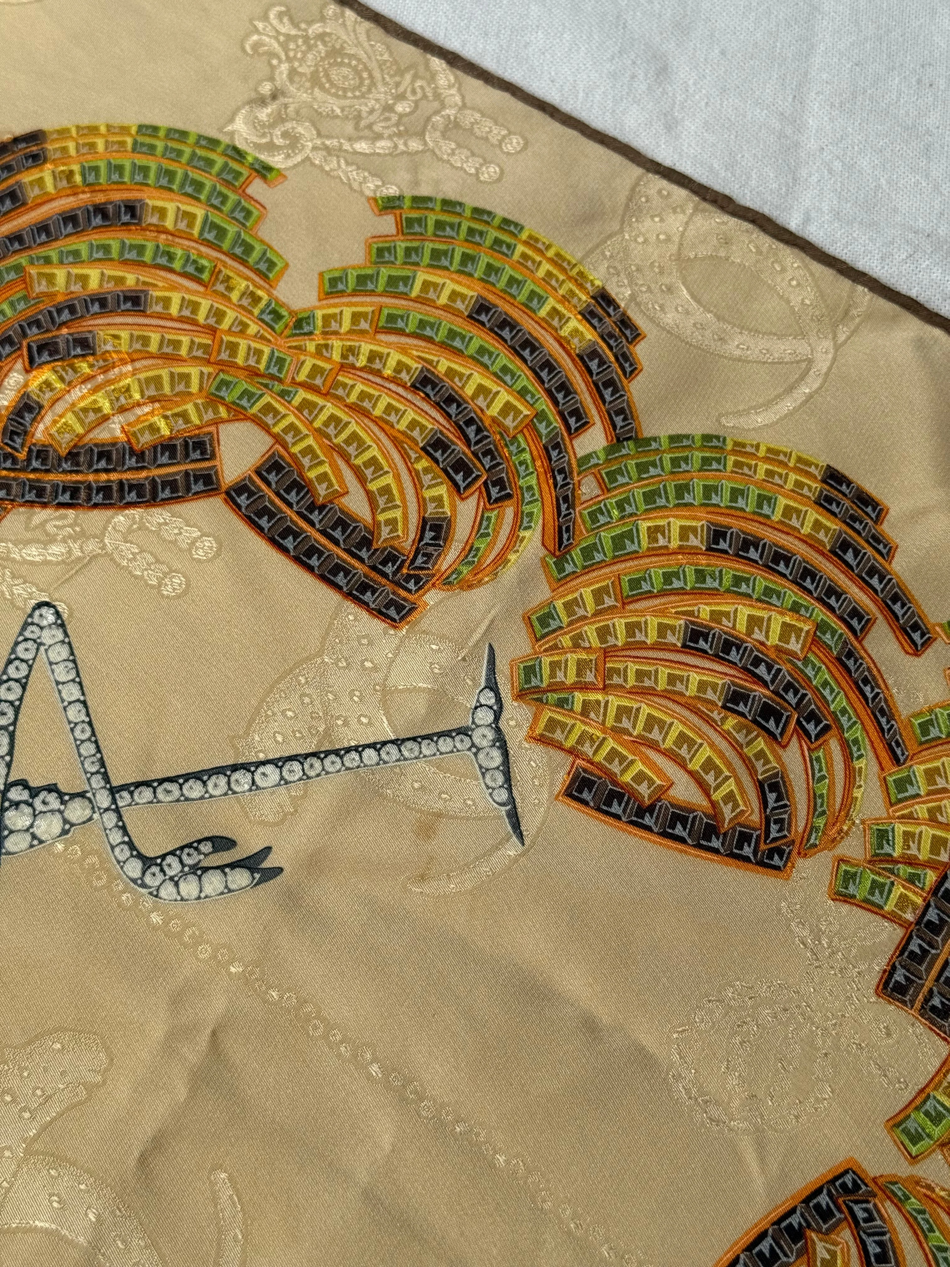 Foulard Cartier – Motifs Cygnes Et Plumes - Image 7