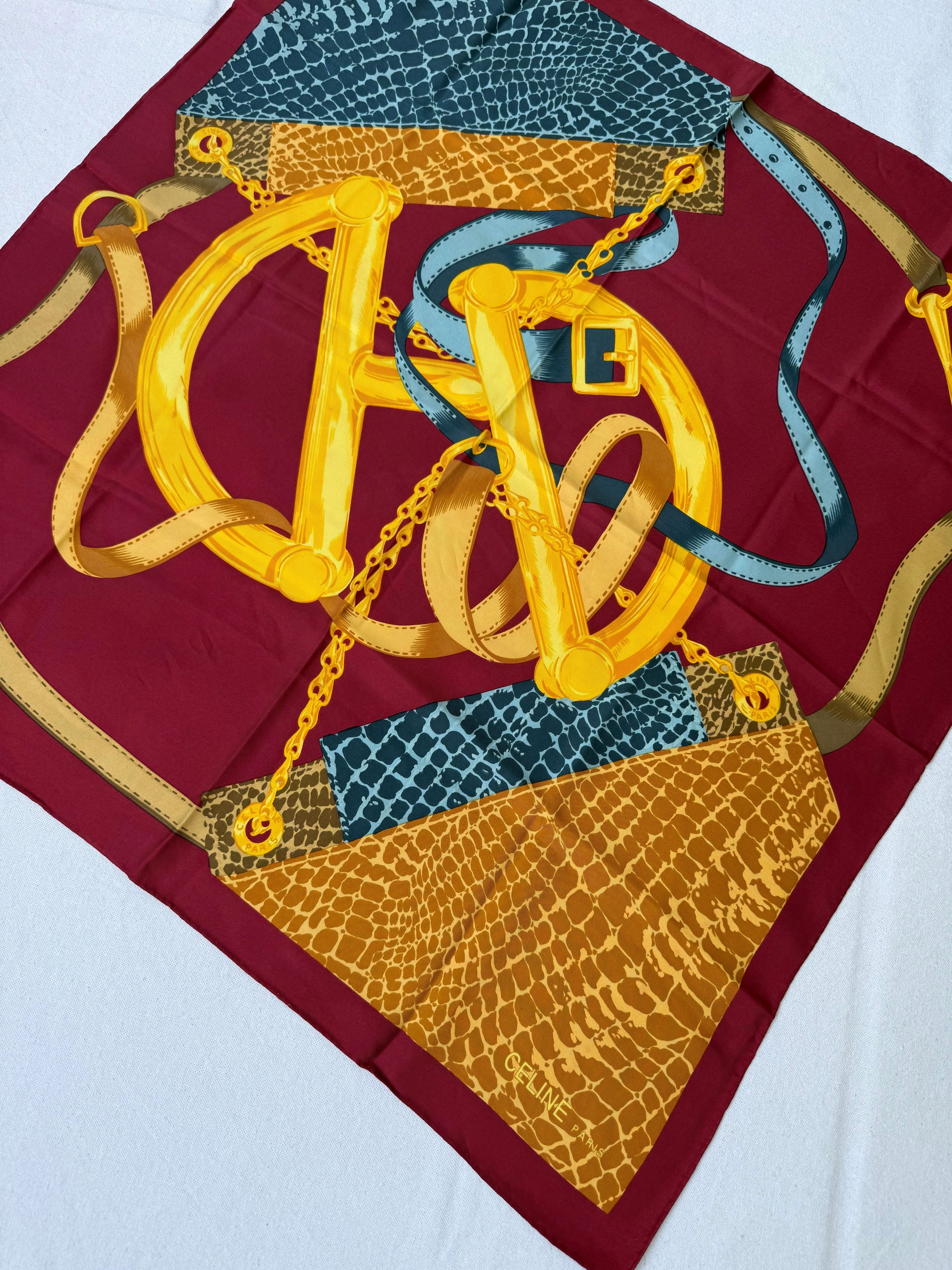 Foulard Céline – Modèle Étriers Et Serpent - Image 3