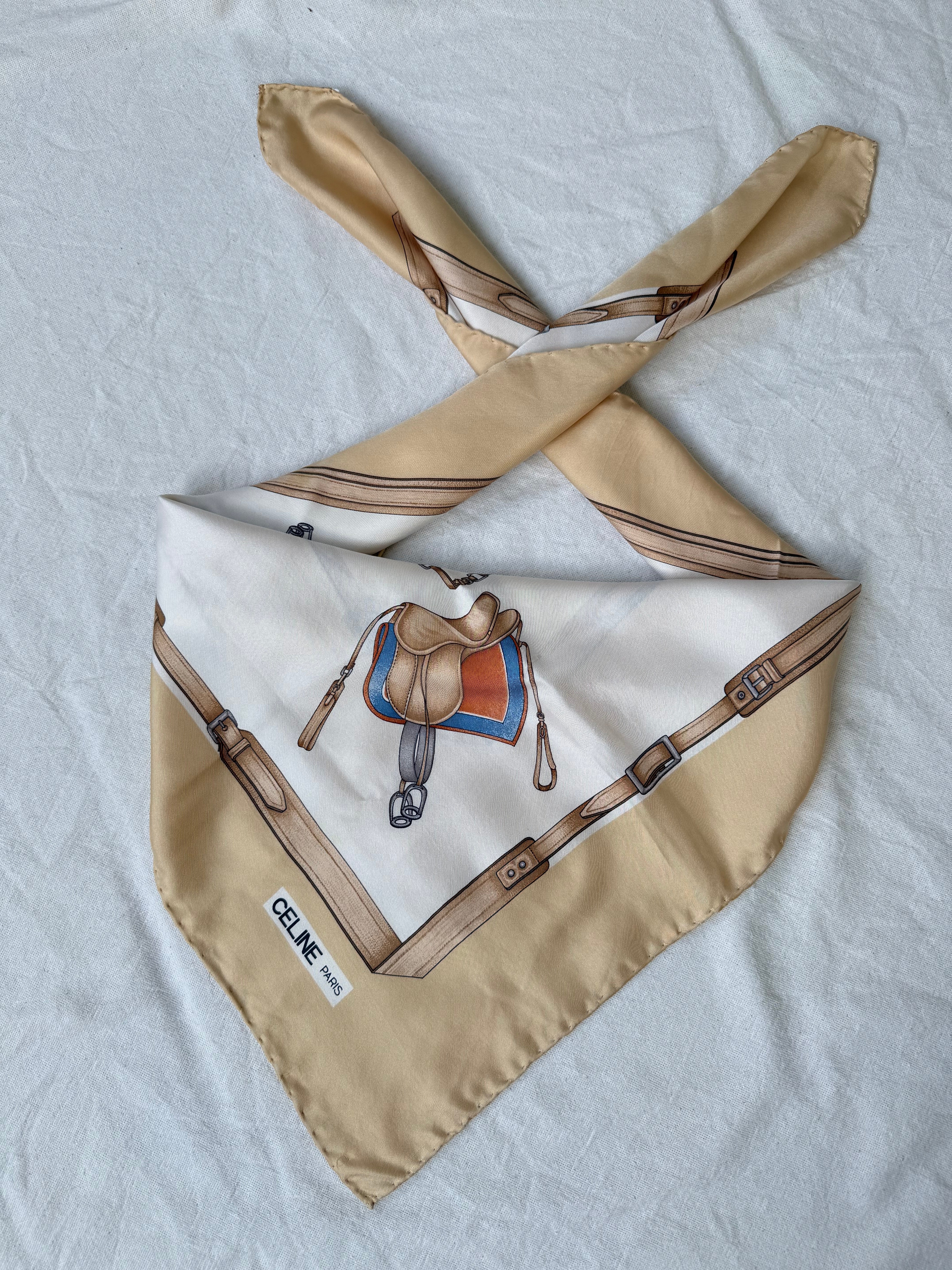 Foulard Céline – Thème Équestre Et Rubans - Image 2