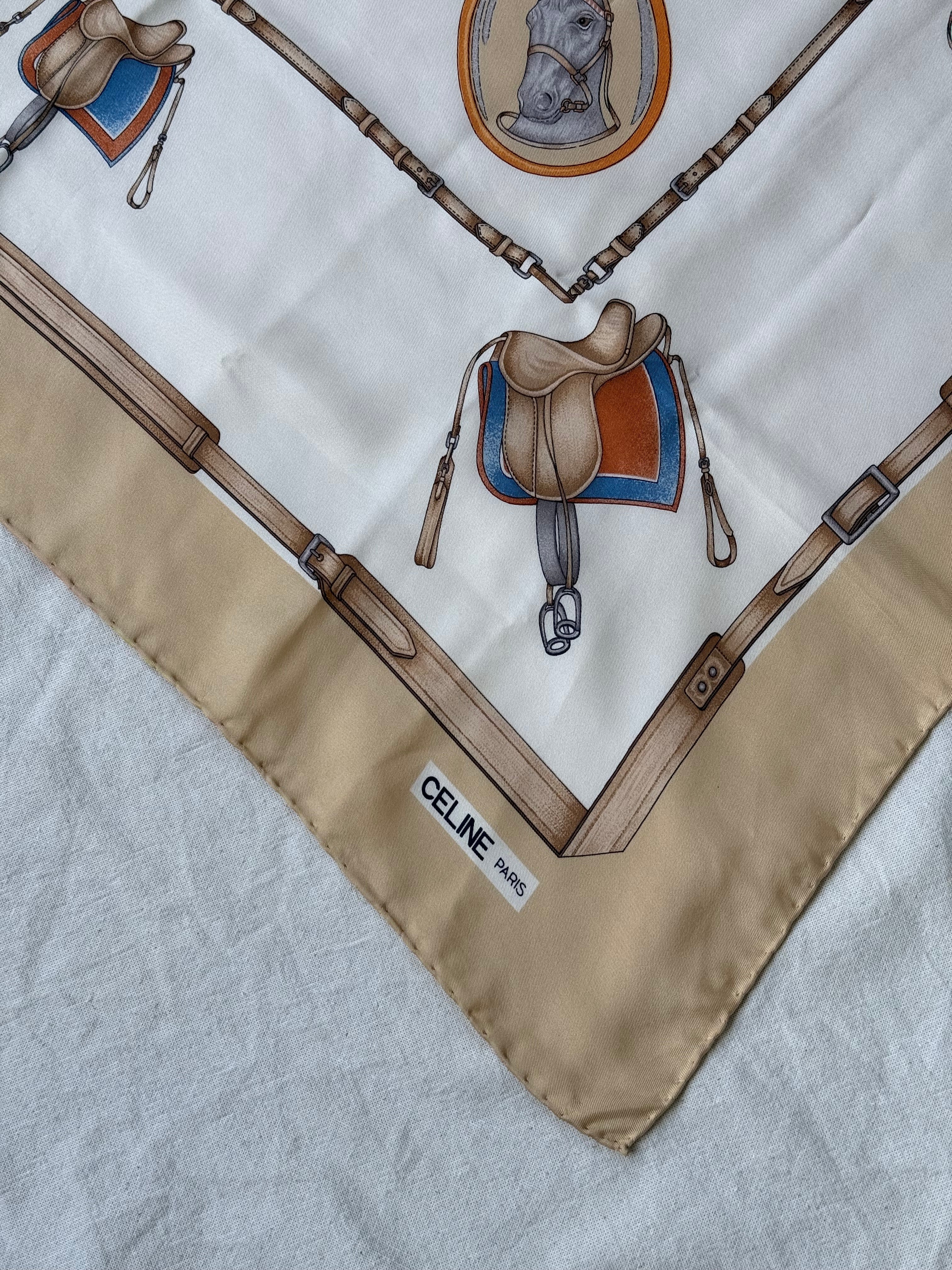 Foulard Céline – Thème Équestre Et Rubans - Image 4