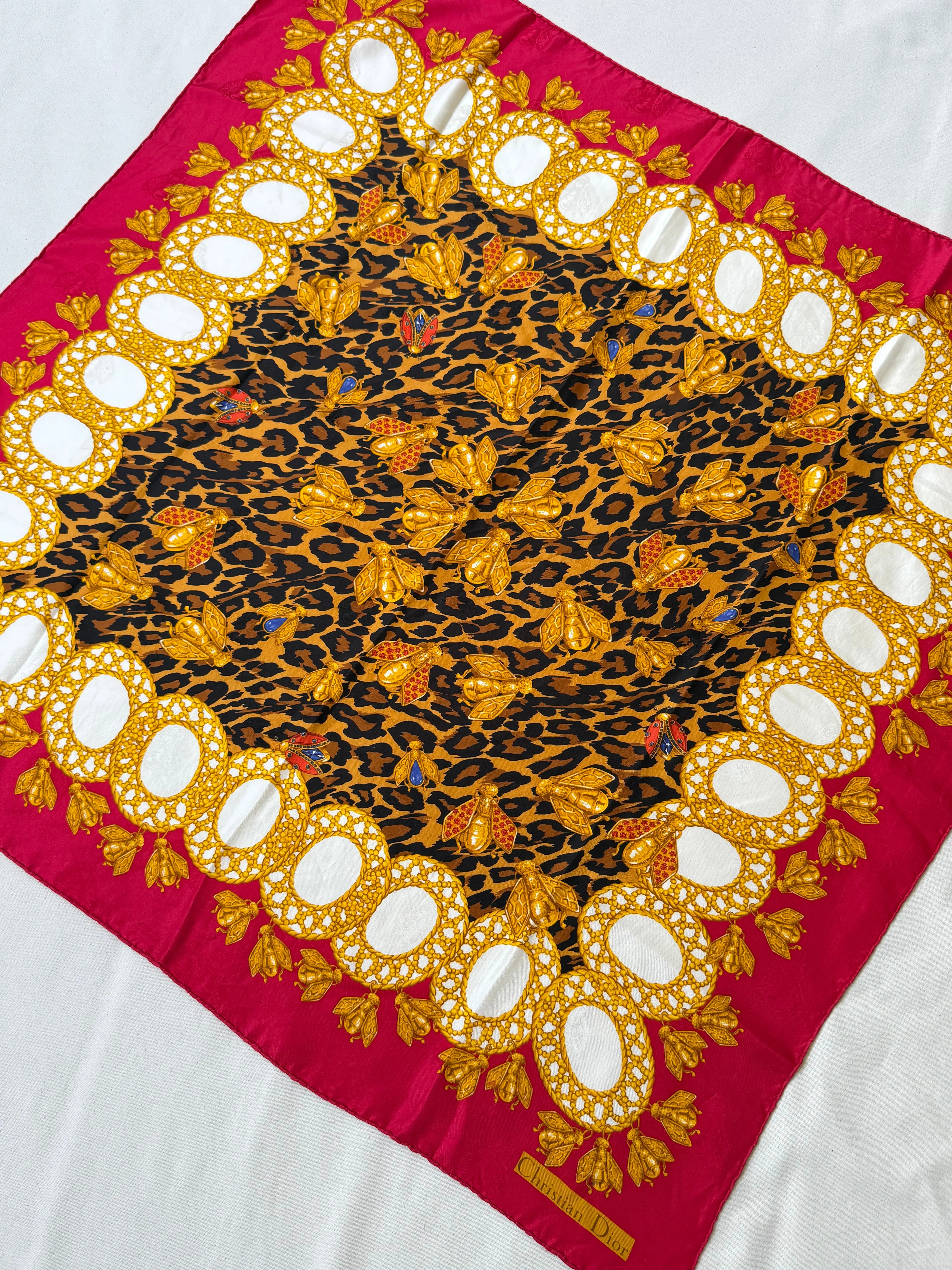 Christian Dior - Foulard - Modèle Léopard Et Abeilles - Image 3