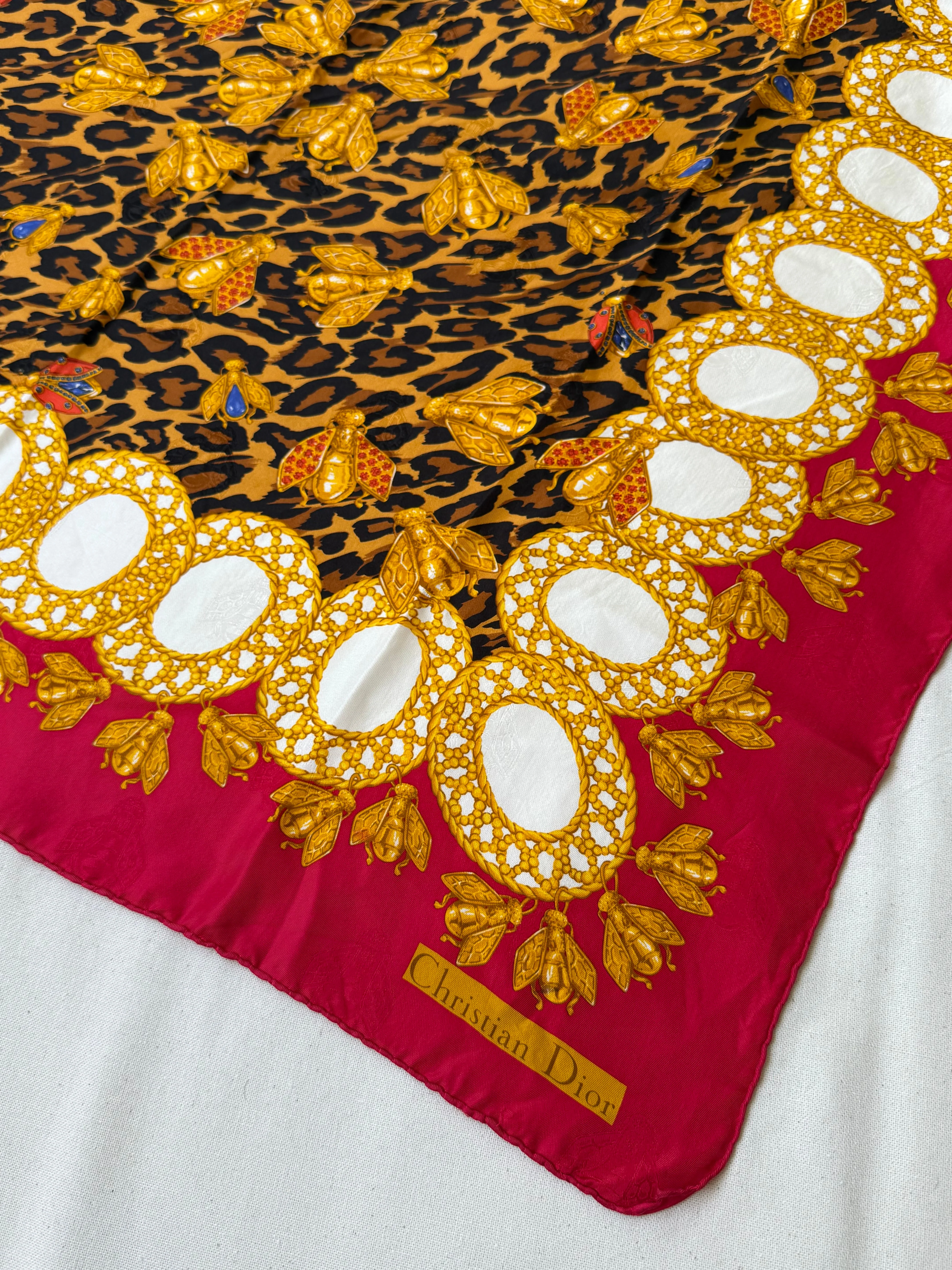 Christian Dior - Foulard - Modèle Léopard Et Abeilles - Image 4