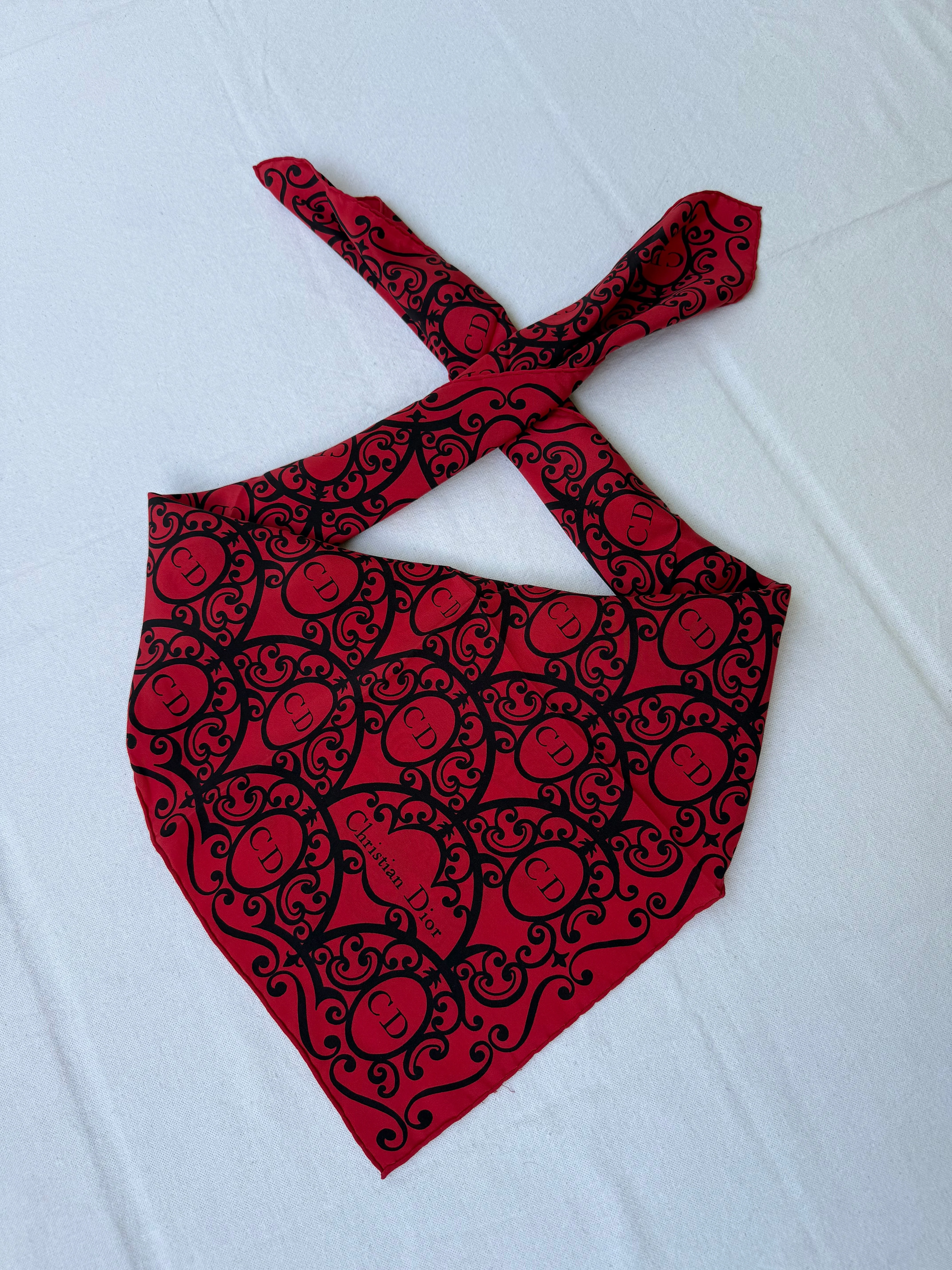 Foulard Christian Dior – Motif Cd Baroque - Image 2