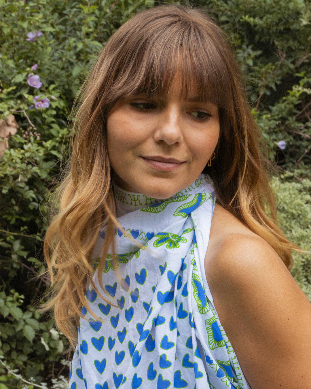 Foulard Hanoi - Blanc & Bleu - Image 2