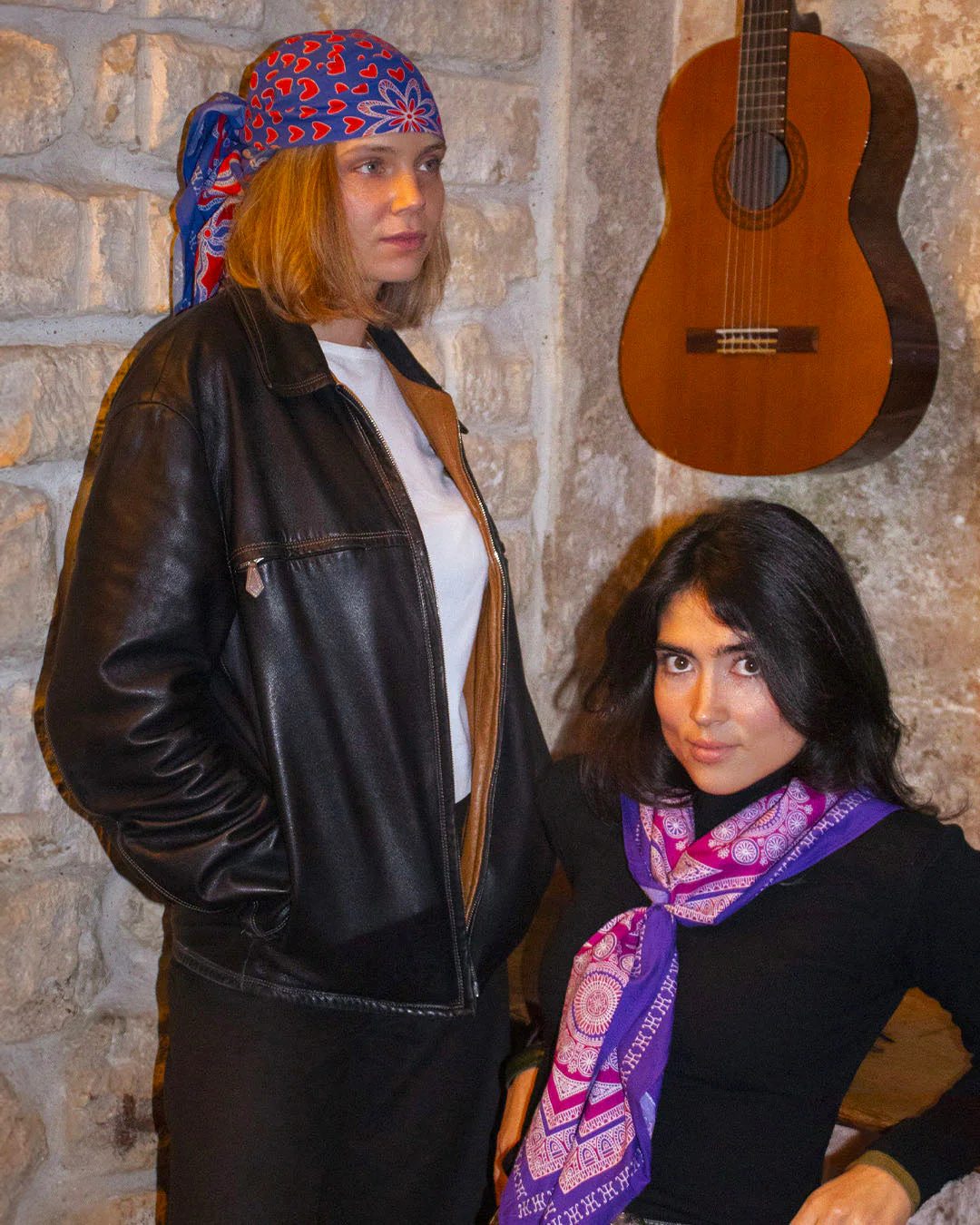 Foulard Hanoi - Bleu & Rouge - 100% Coton - Image 4