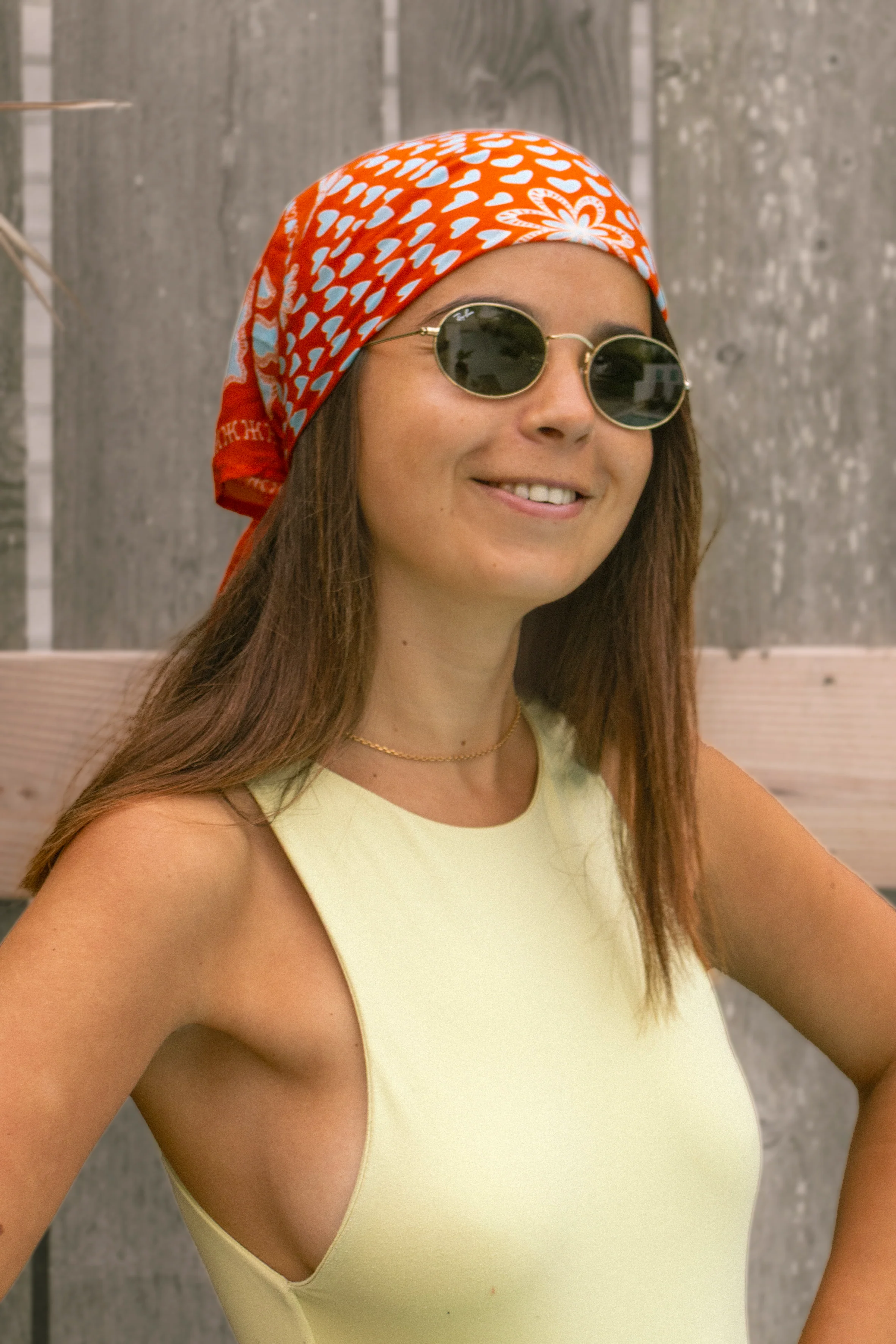 Foulard Hanoi Soie - Orange - 100% Soie - Image 3