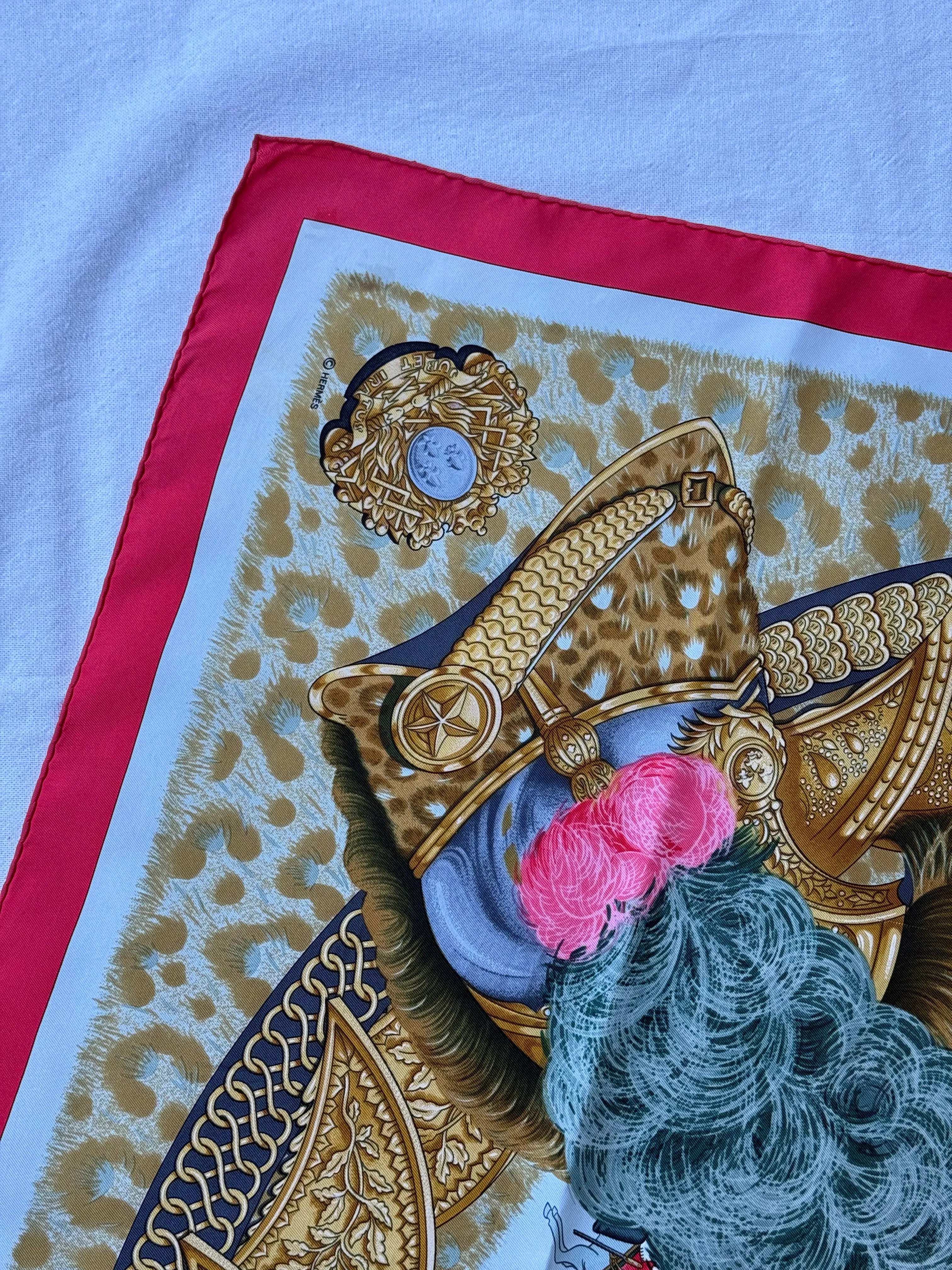Foulard Hermès – Modèle Casques Et Plumets - Image 7